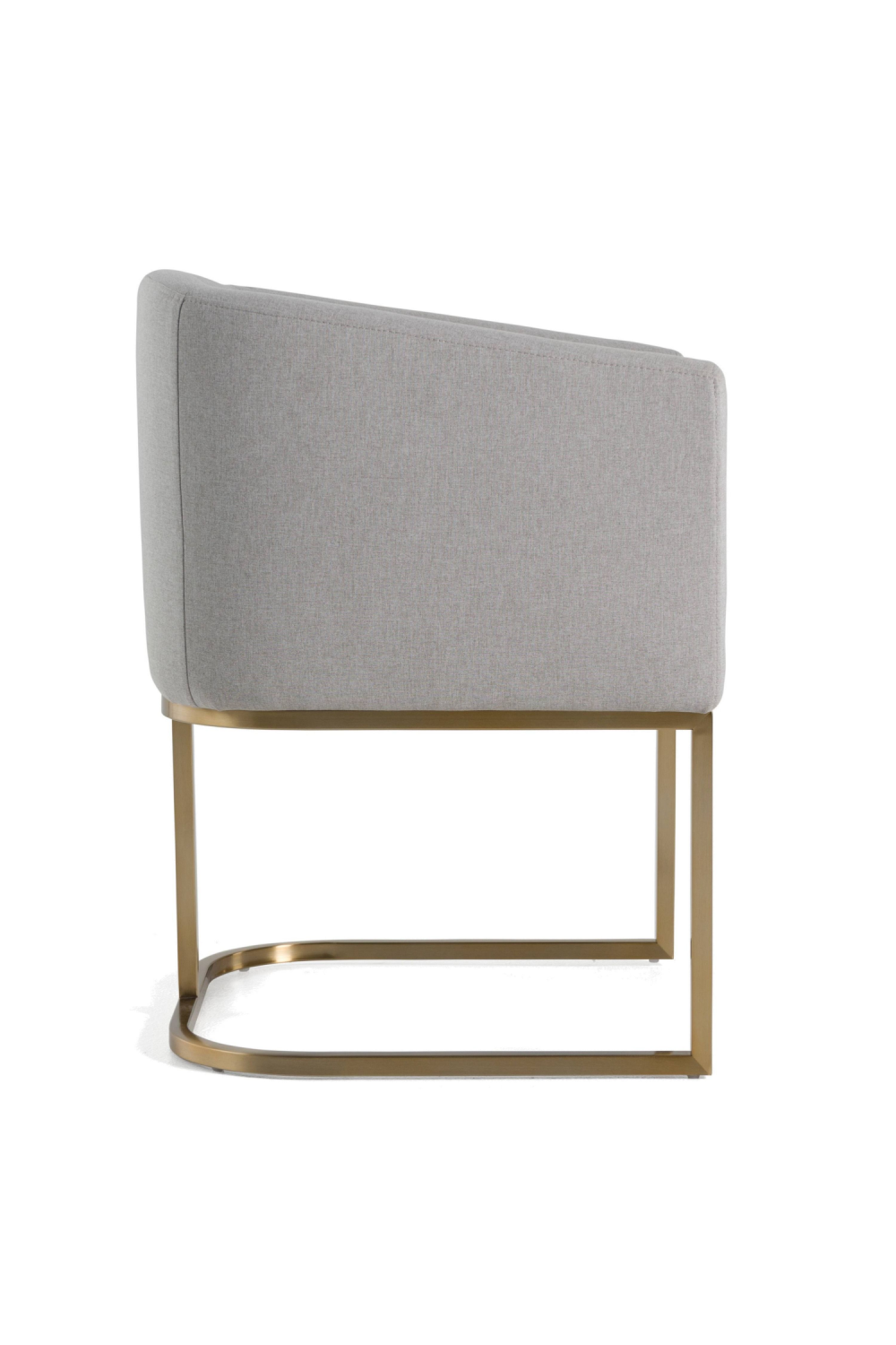 U-Shaped Brass Base Dining Chair | Oroa.com