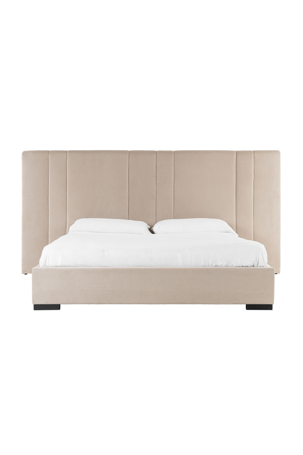 Beige Velvet Bed | OROA Modern Penelope | Oroa.com