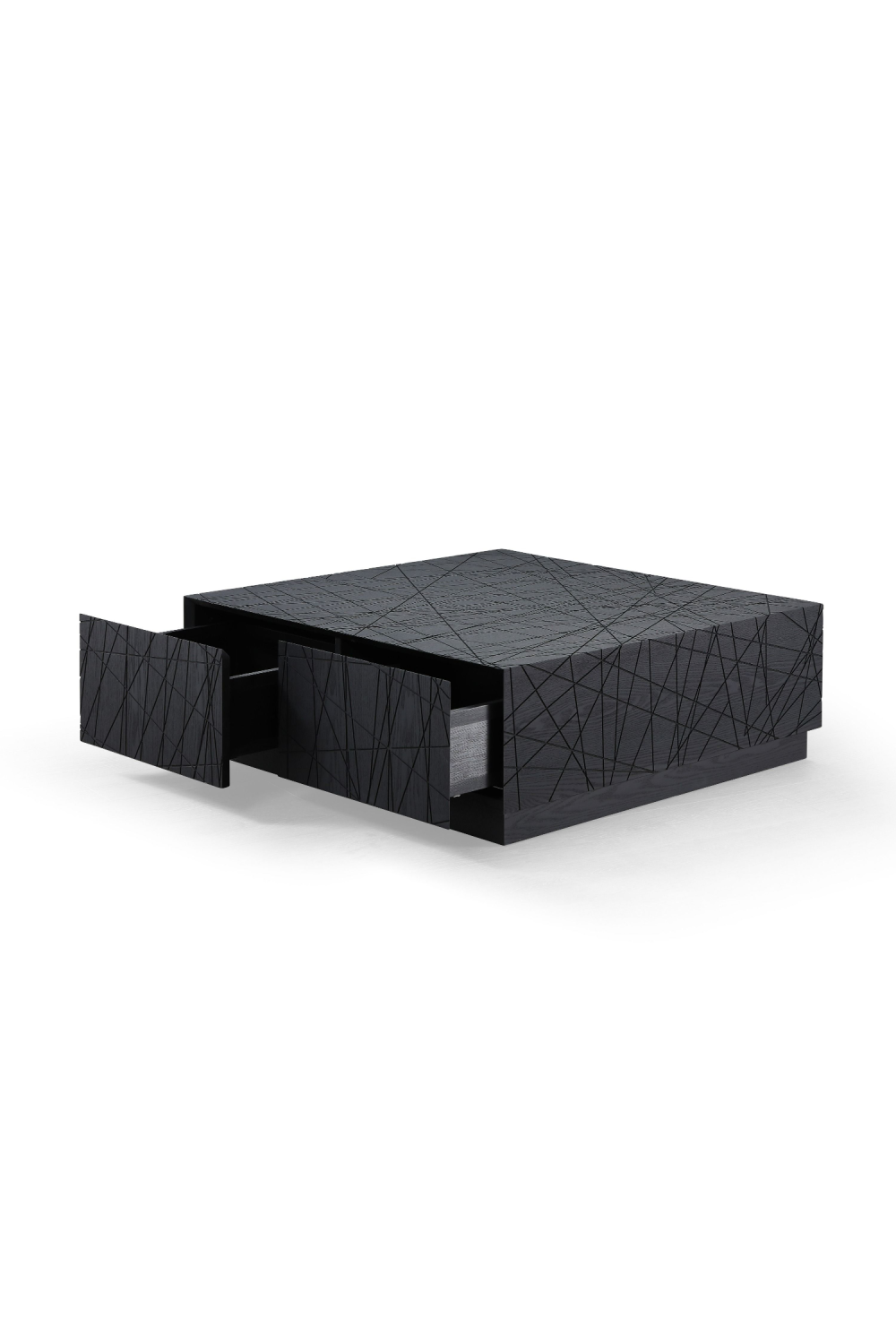 Black Square 4-Drawer Coffee Table | OROA Modern Kenda | Oroa.com