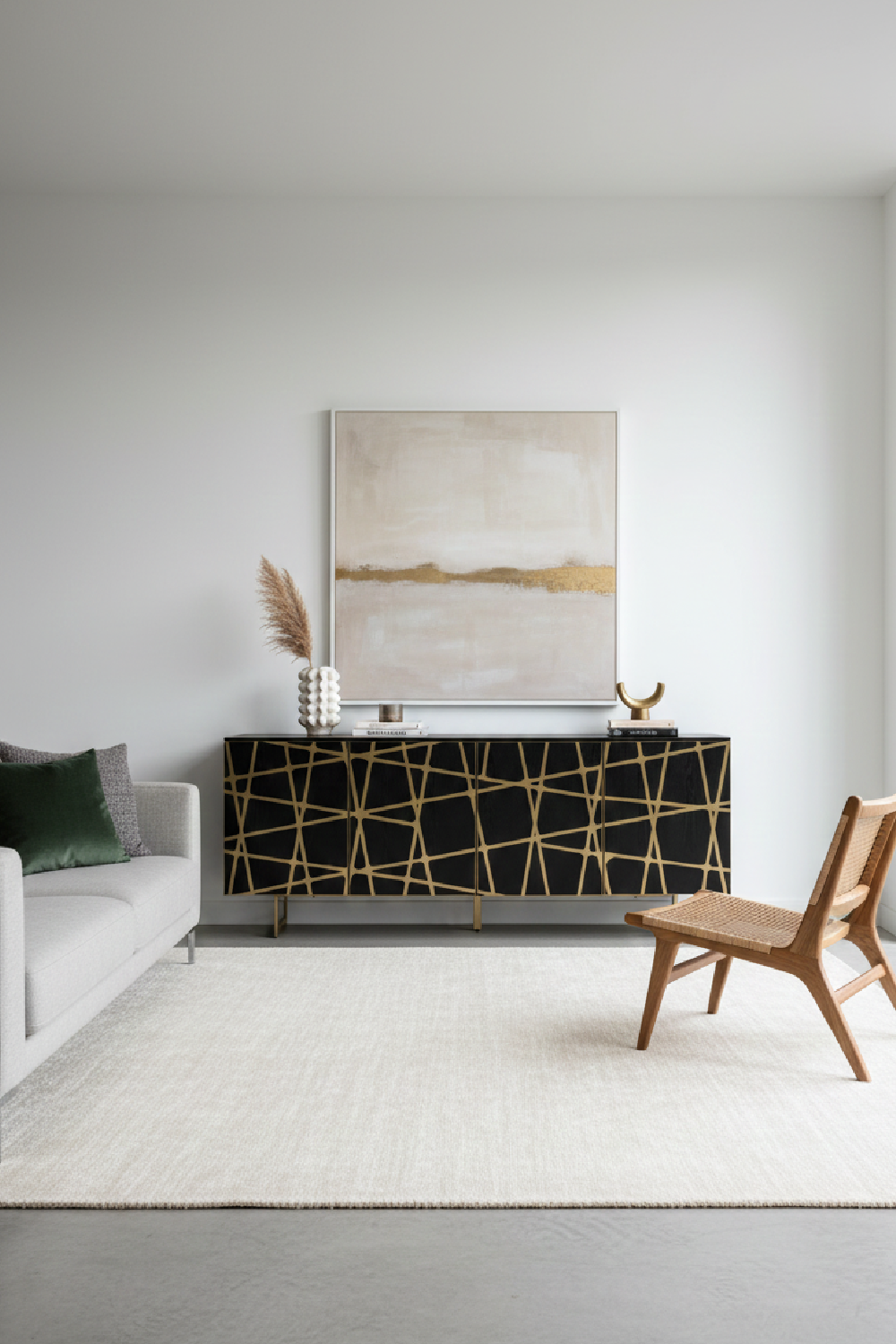 Black Oak 4-Door Sideboard | OROA Modern Kilson