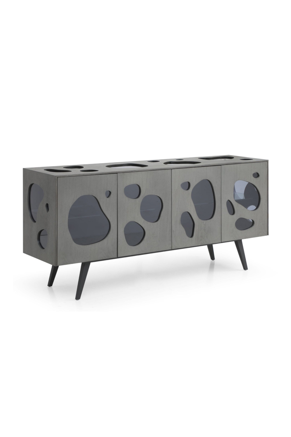 Matte Gray 4-Door Sideboard | Oroa.com
