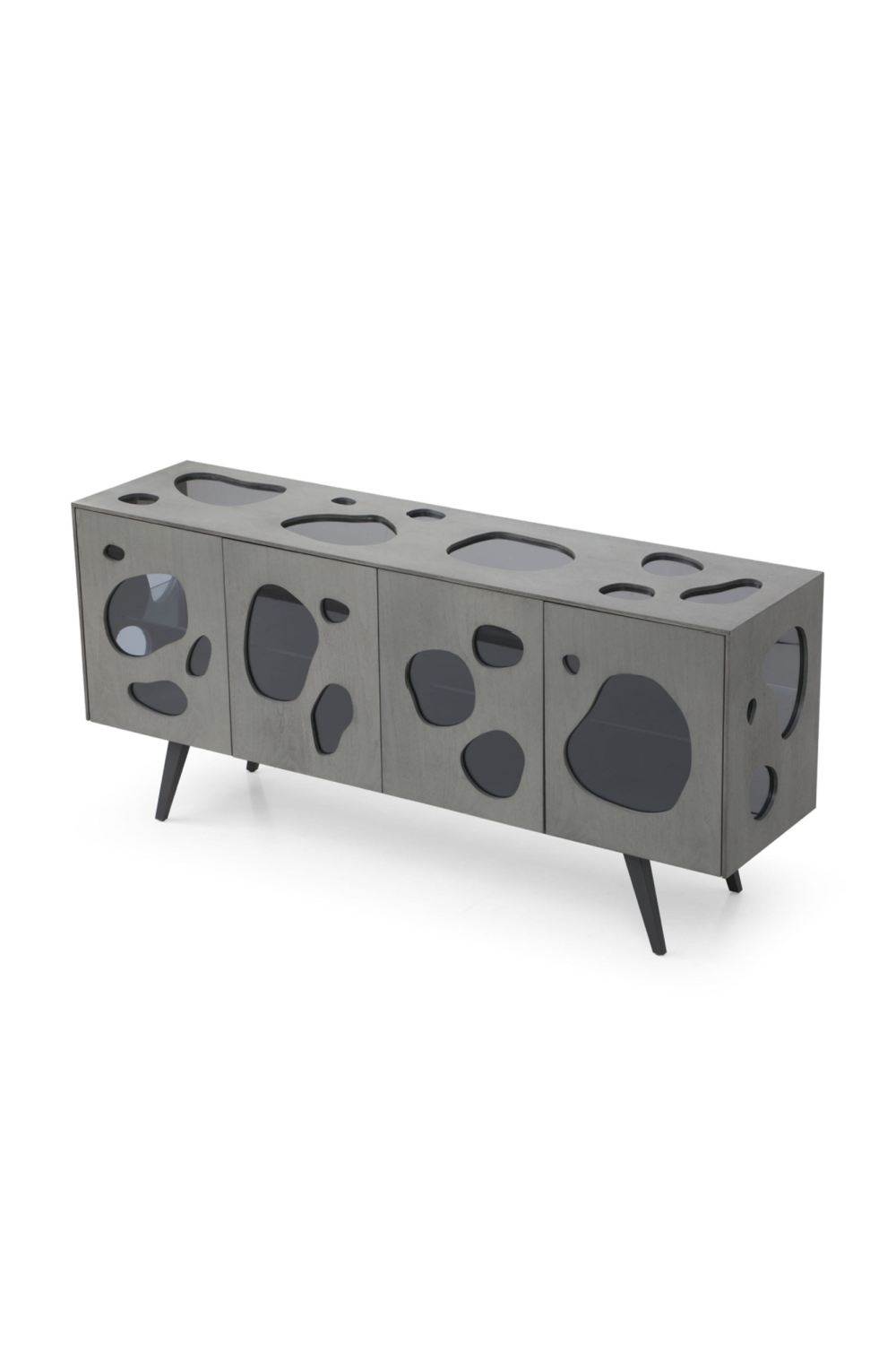 Matte Gray 4-Door Sideboard | Oroa.com