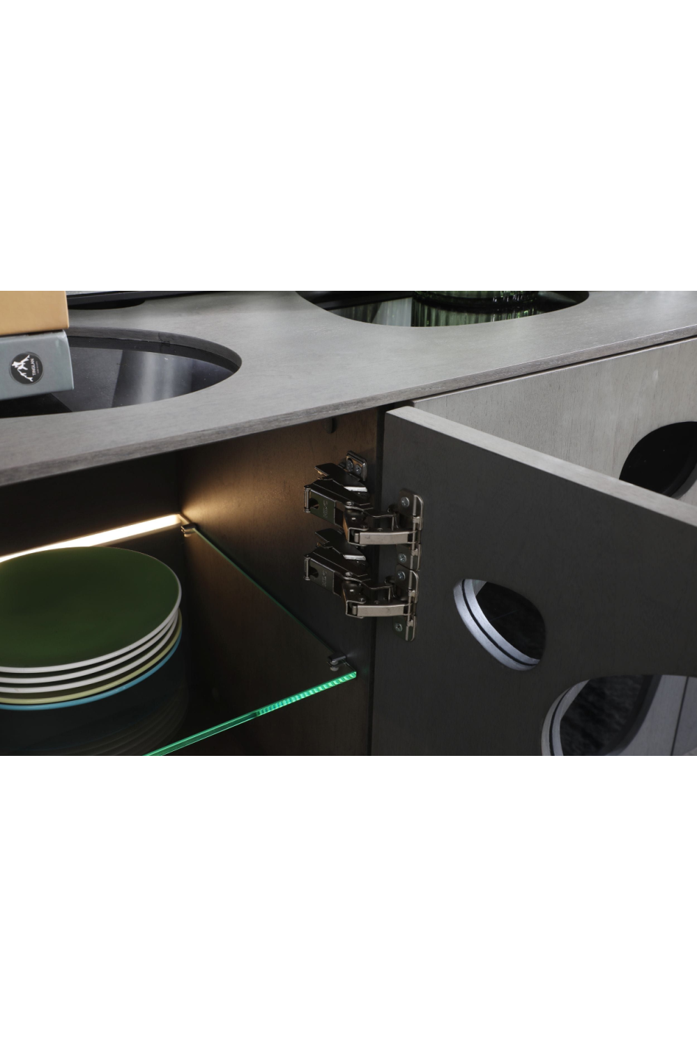 Matte Gray 4-Door Sideboard | OROA Modern Fontana | Oroa.com