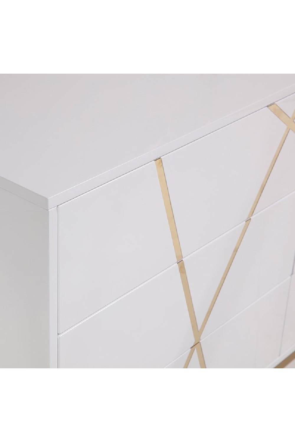 Glossy White 6-Drawer Dresser | Oroa.com