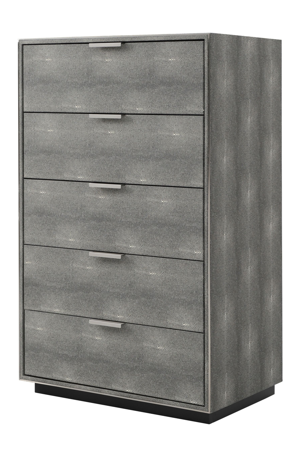Dark Shagreen 5-Drawer Chest | OROA Modern Dynasty | Oroa.com