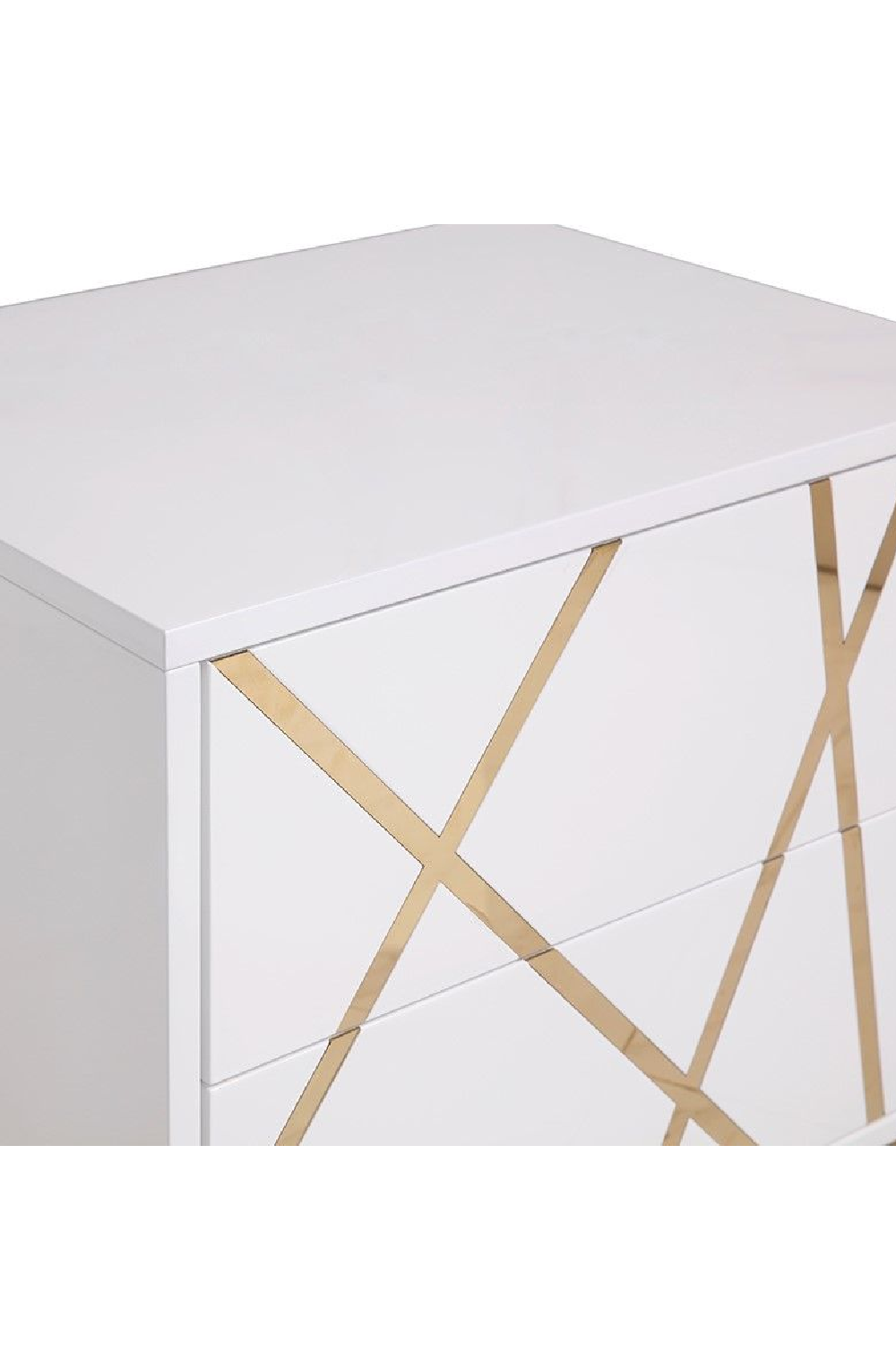 White 2-Drawer Nightstand | OROA Modern Nixa | Oroa.com
