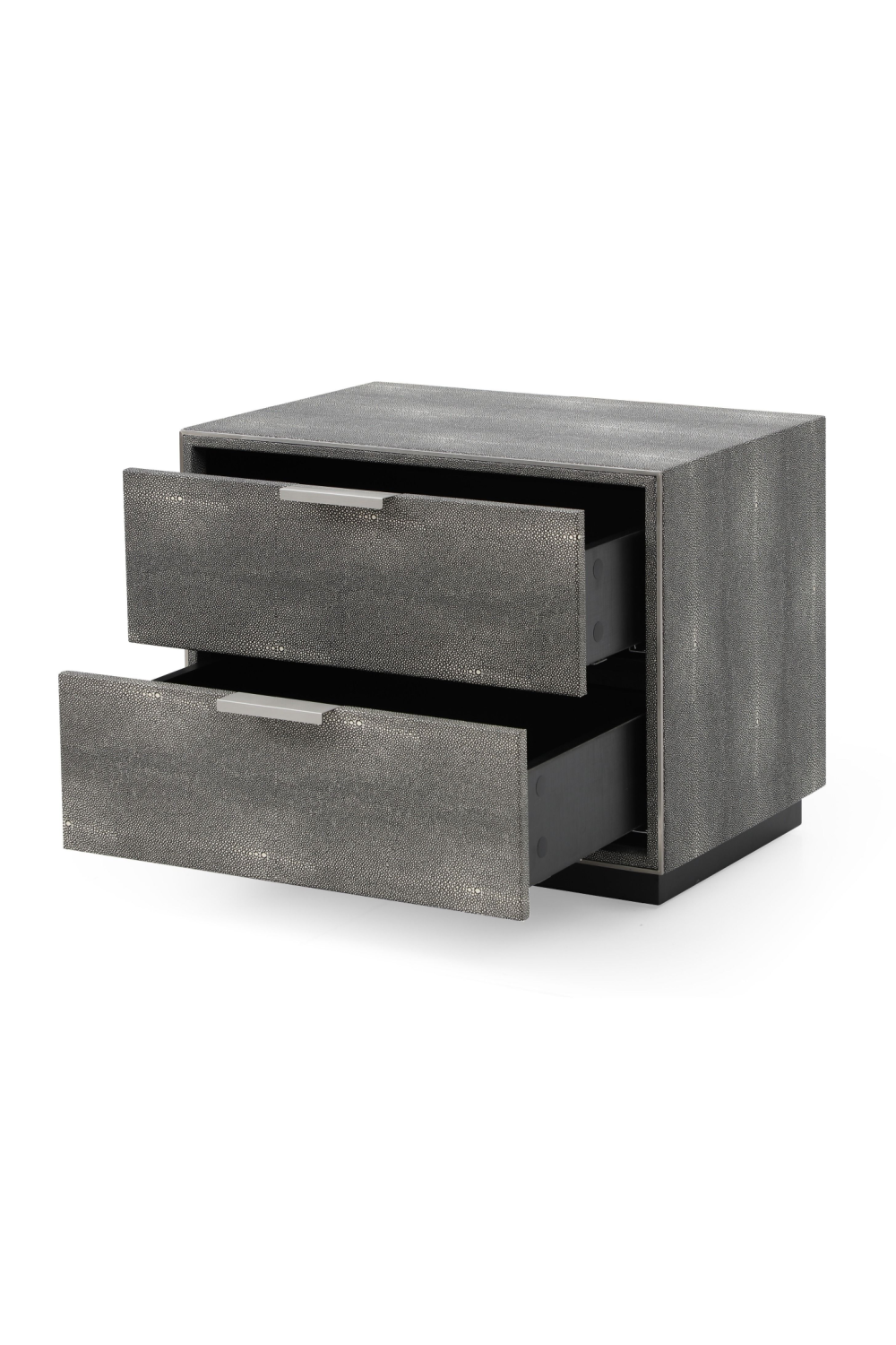 Dark Shagreen 2-Drawer Nightstand | OROA Modern Dynasty | Oroa.com