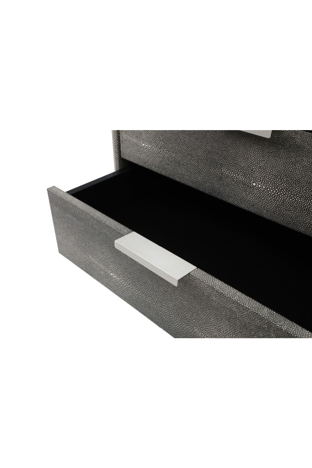 Dark Shagreen 3-Drawer Nightstand | Oroa.com