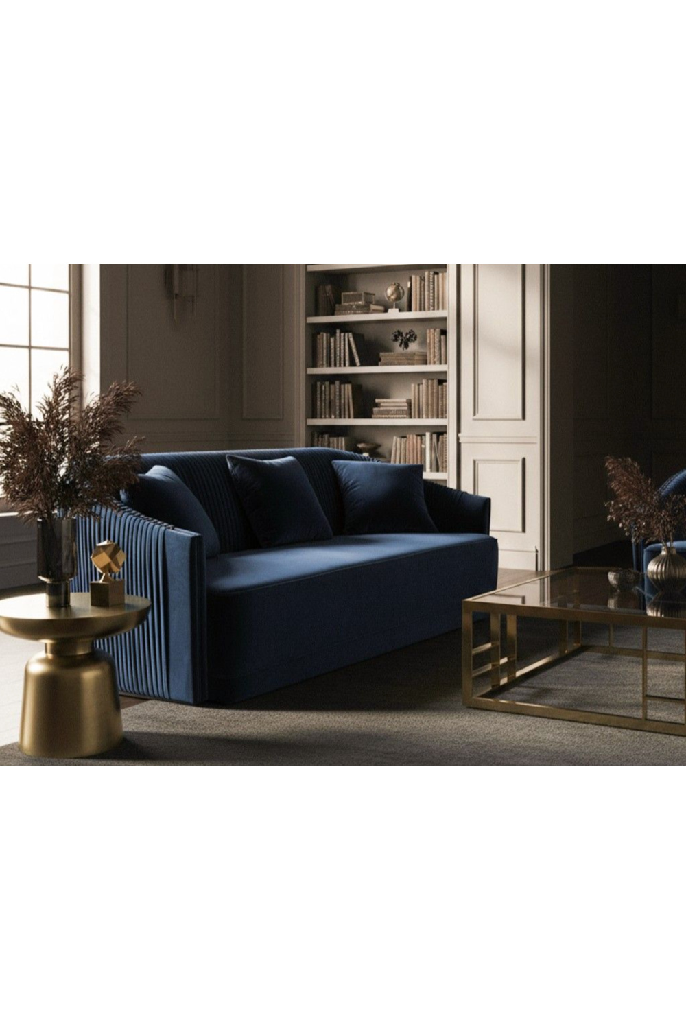Blue Velvet Sofa | OROA Modern Palomar | Oroa.com