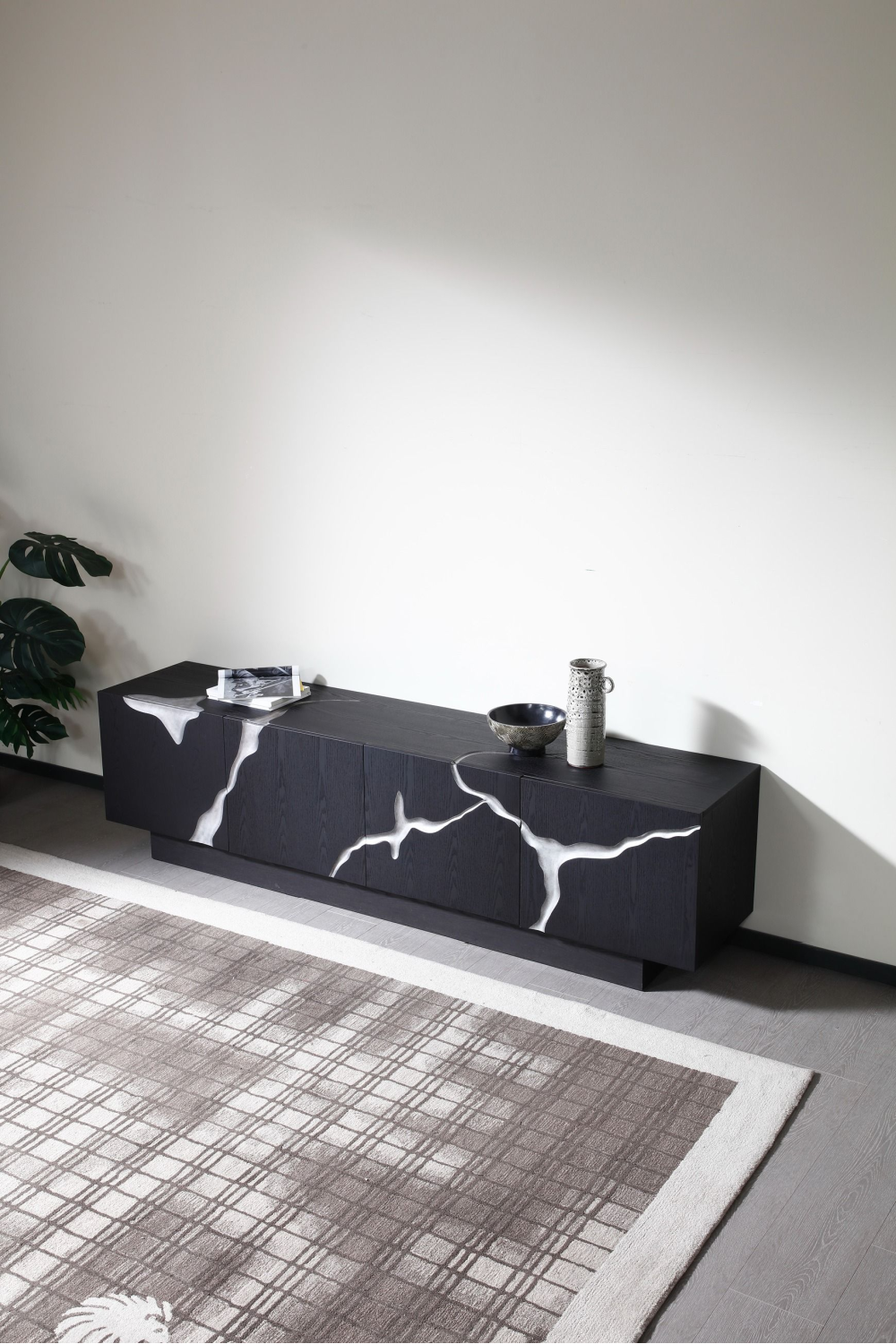 Matte Brown 4-Door TV Stand | OROA Modern Aspen | Oroa.com