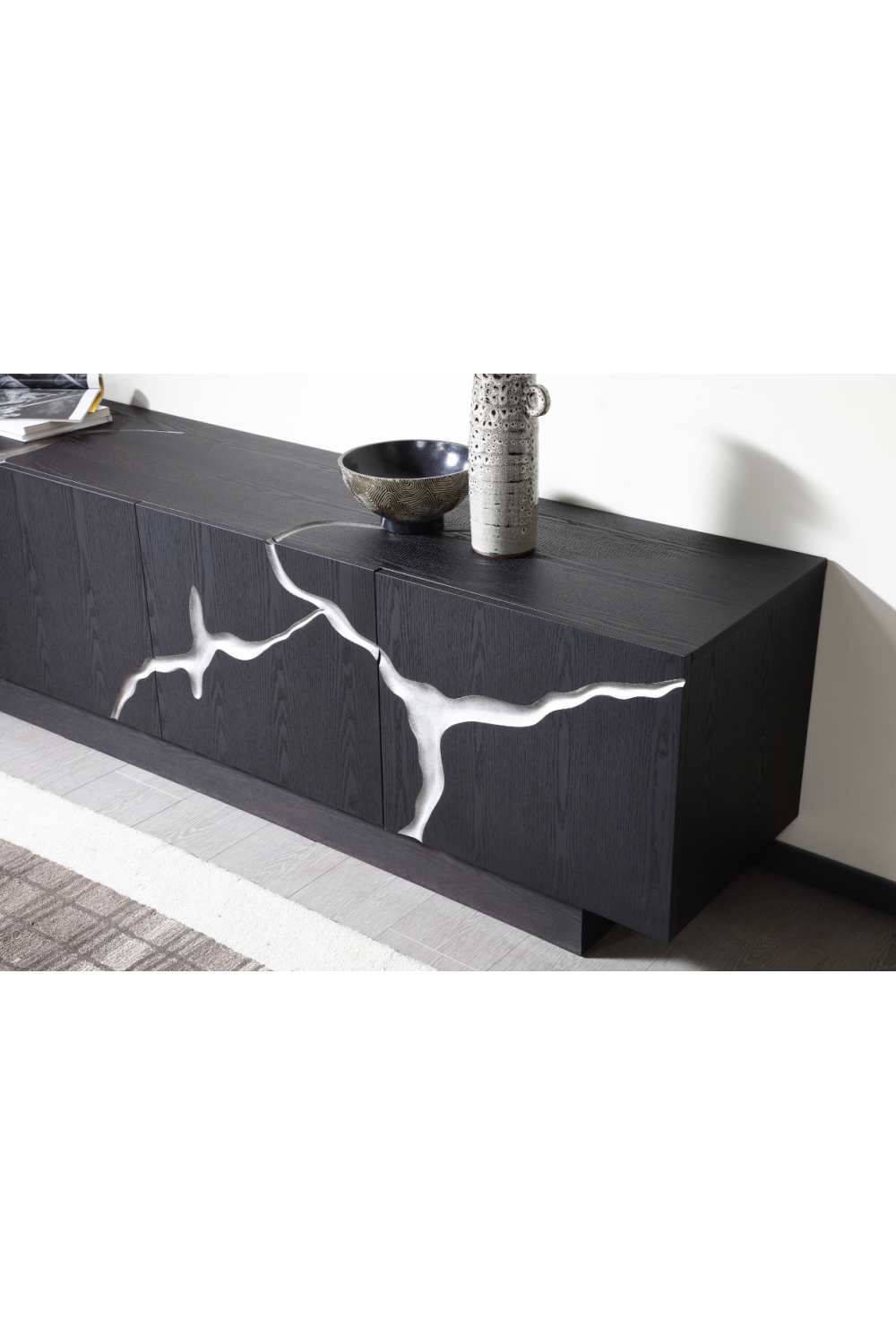 Matte Brown 4-Door TV Stand | OROA Modern Aspen | Oroa.com