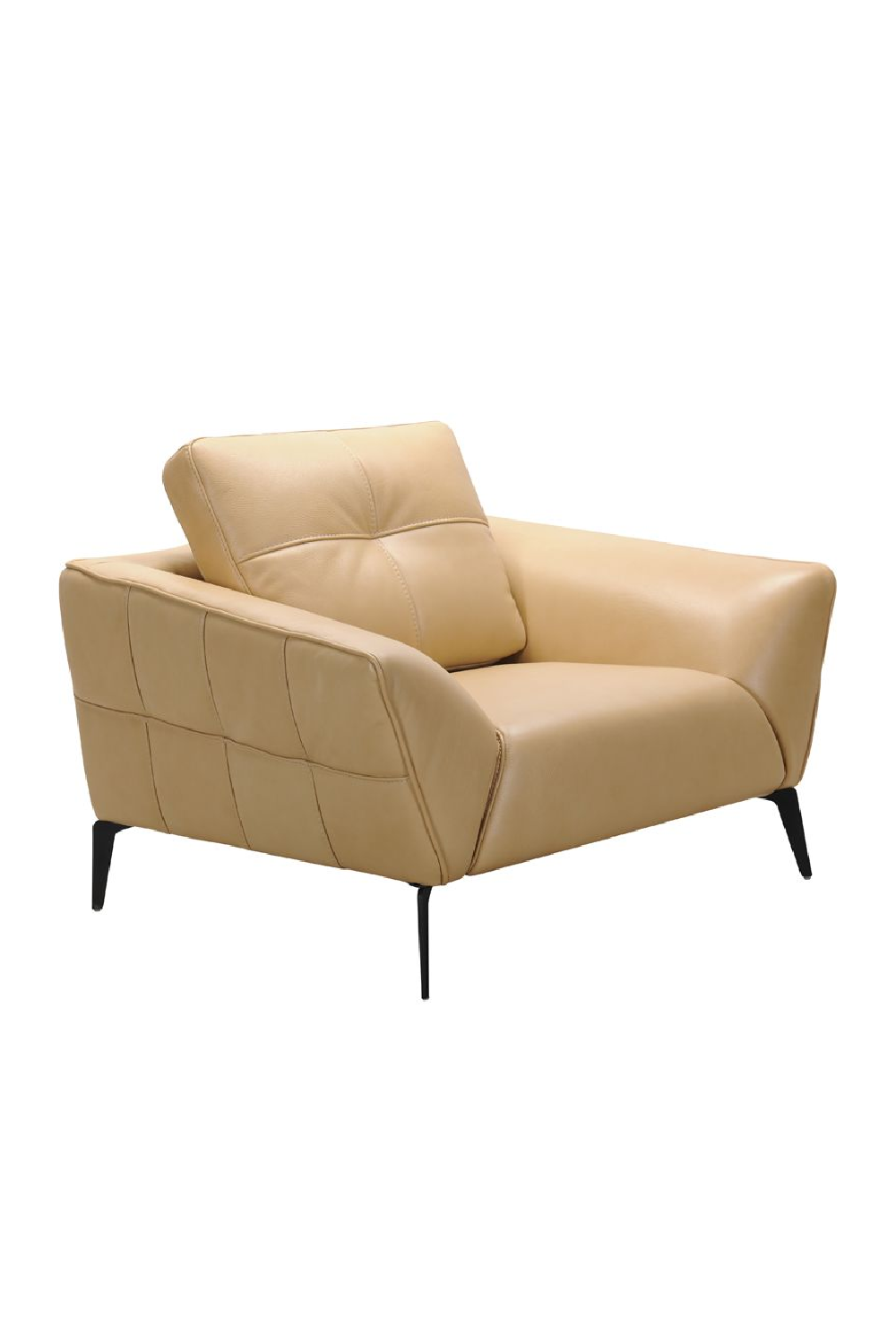 Beige Leather Lounge Chair | OROA Modern Forge | Oroa.com