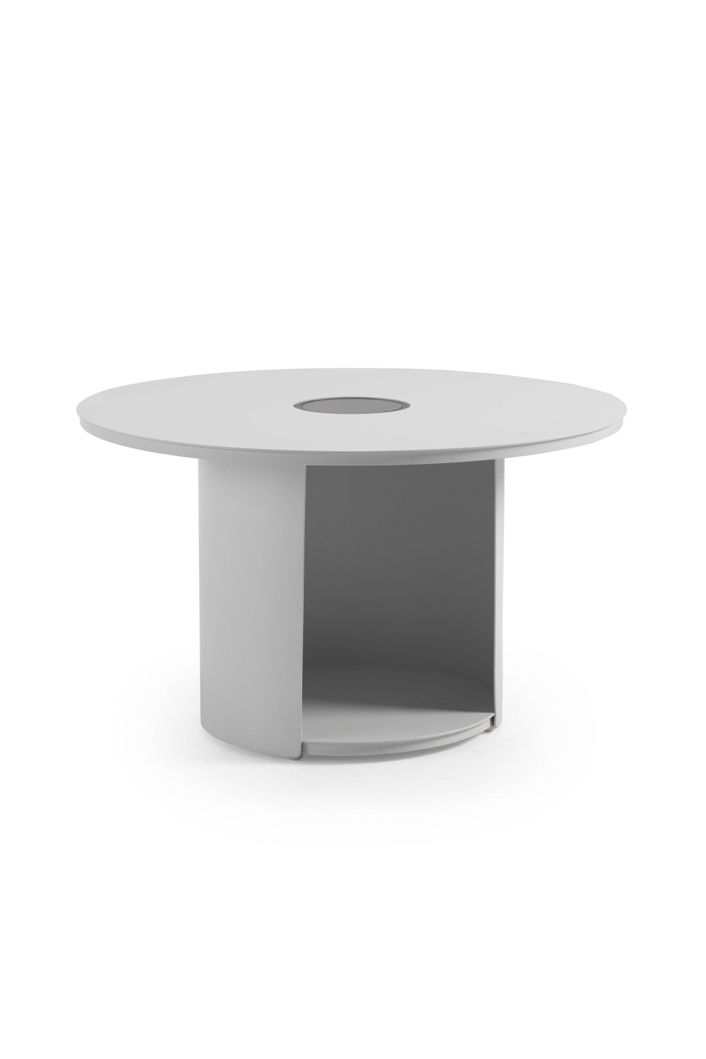 Outdoor White End Table with Solar Light M | OROA Modern Onza | Oroa.com