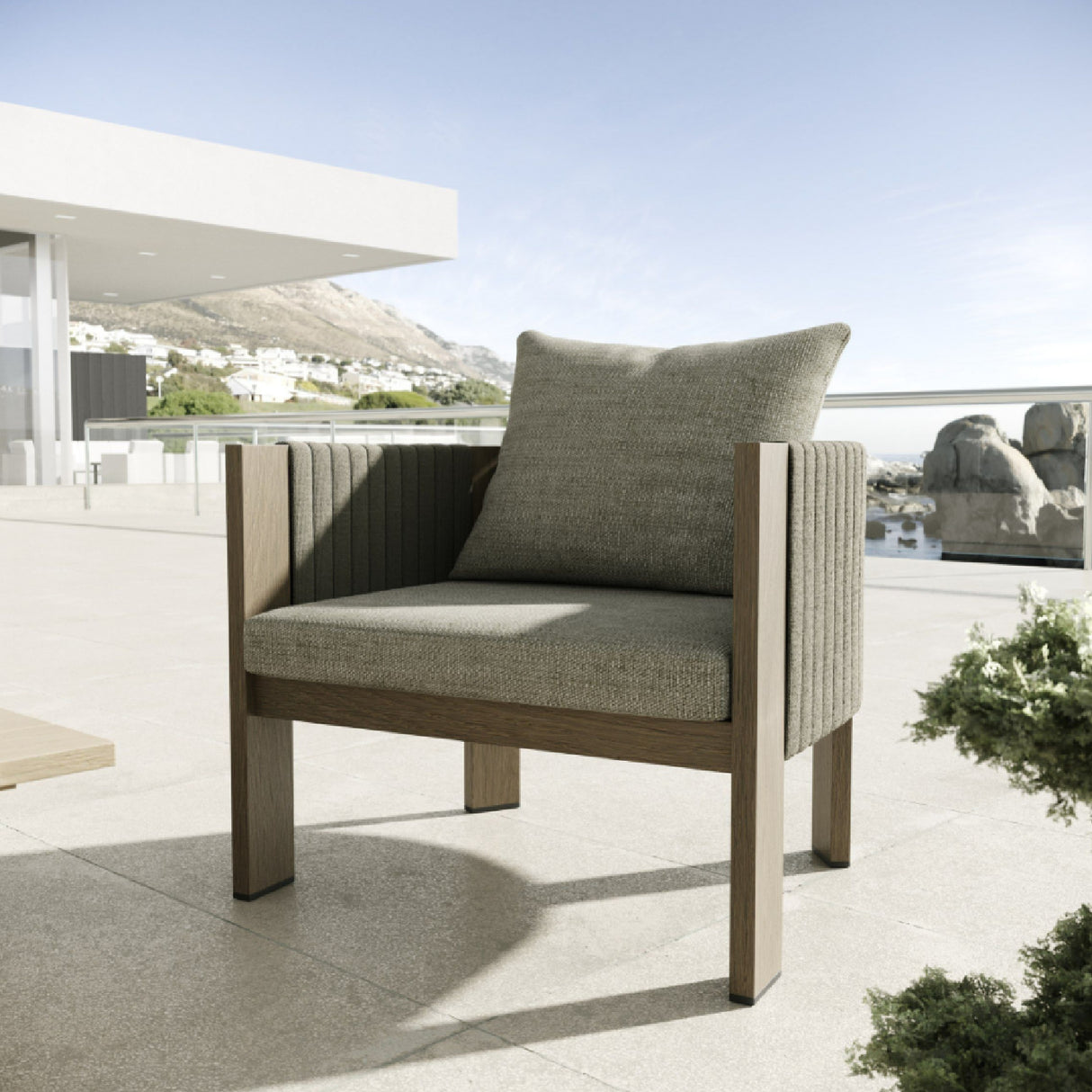 Gray Rope Outdoor Lounge Chair | Oroa.com