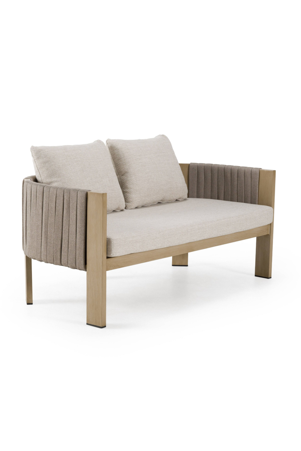 Outdoor Gray Rope Loveseat | OROA Modern Salvora | Oroa.com