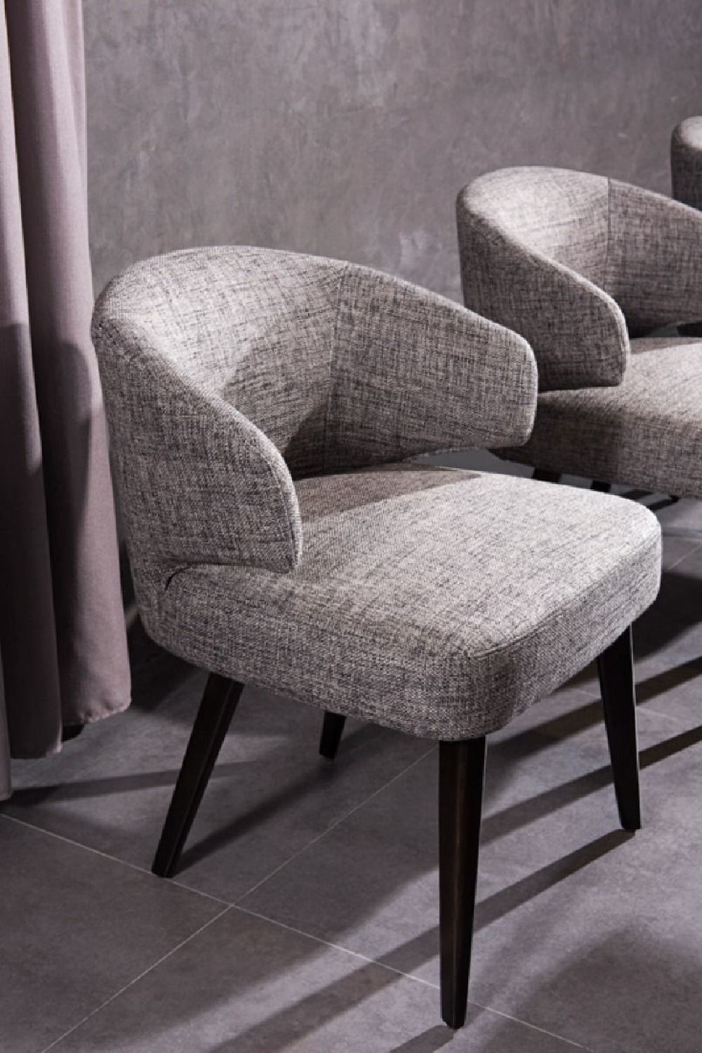 Gray Curved-Back Dining Chair | Oroa.com