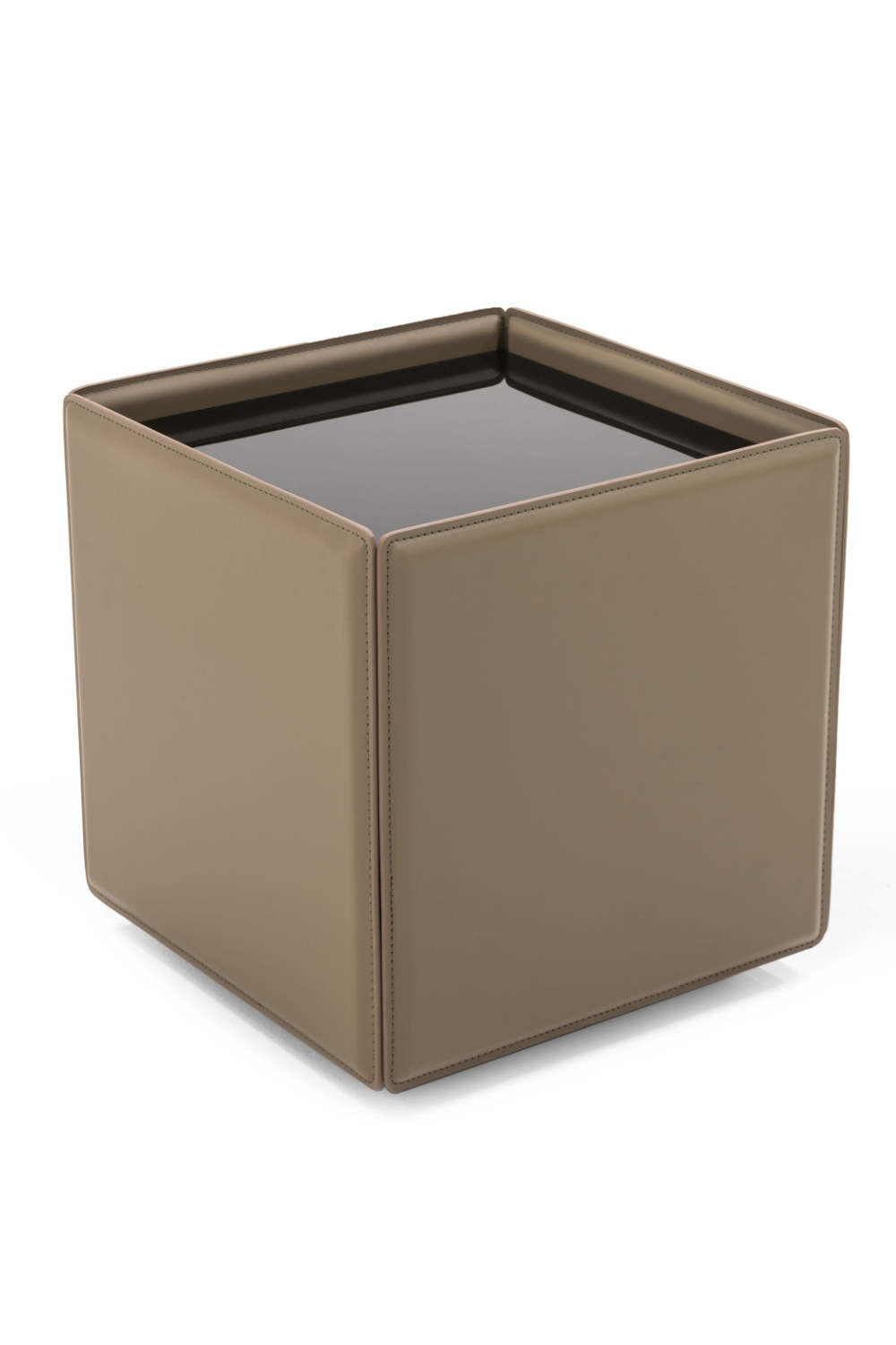 Beige Vegan Leather End Table | OROA Modern Vargas | Oroa.com