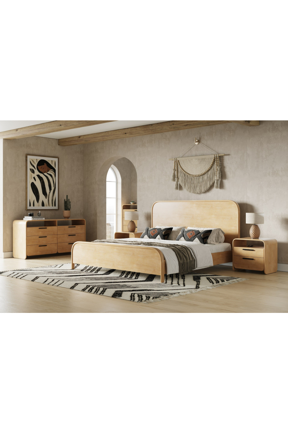 Natural Acacia 6-Drawer Dresser | OROA Modern Dresden | Oroa.com