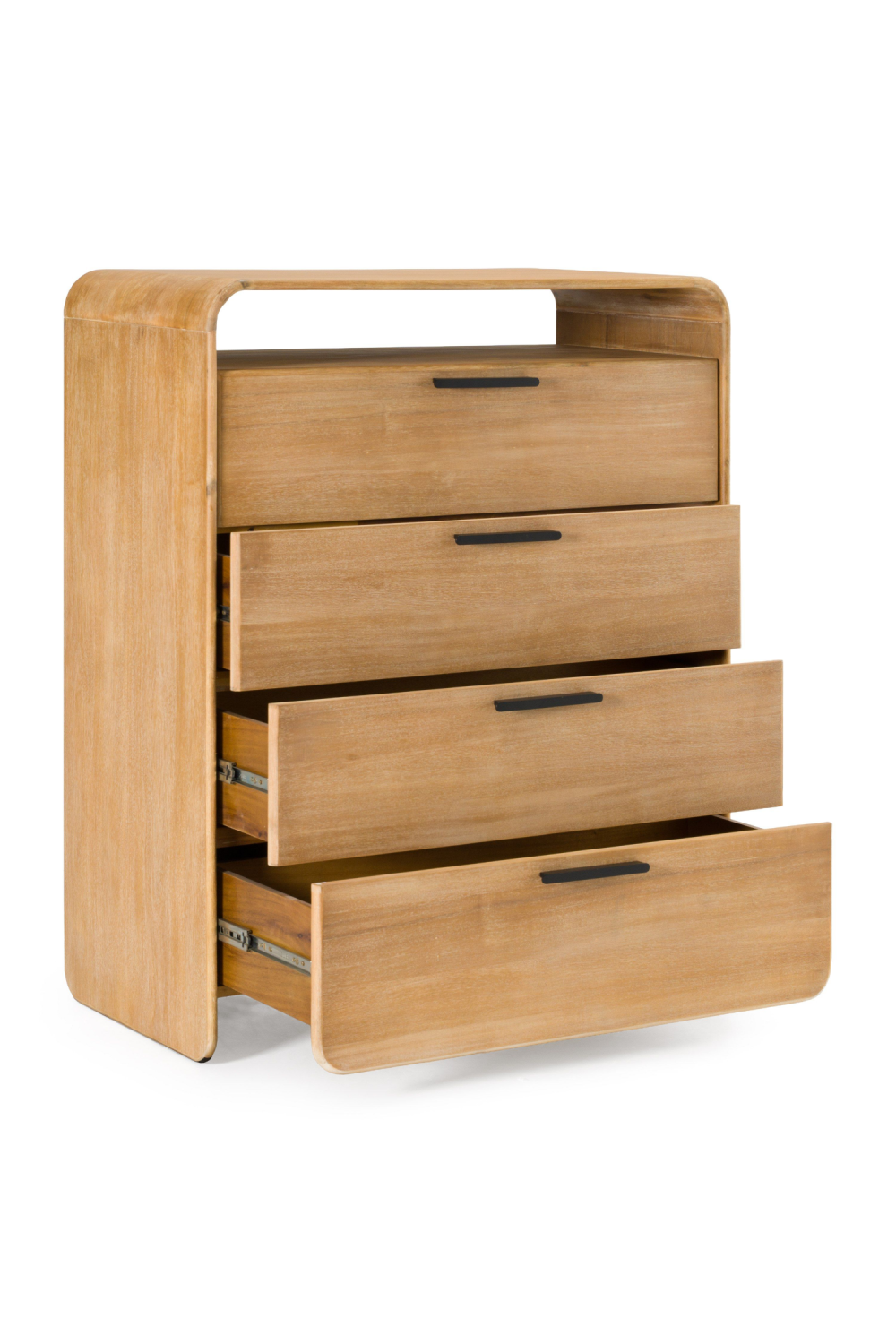 Natural Acacia 4-Drawer Chest | OROA Modern Dresden | Oroa.com