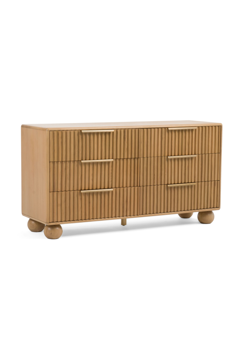 Fluted Oak 6-Drawer Dresser | OROA Modern Winters | Oroa.com