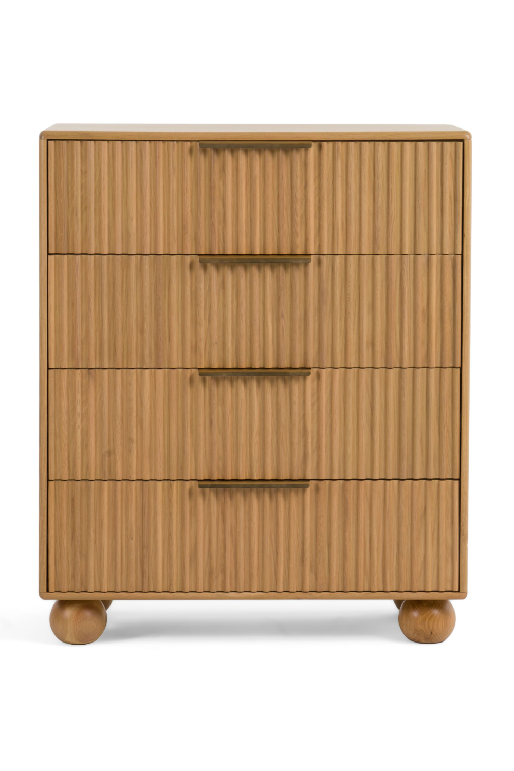 Fluted Oak 4-Drawer Chest | OROA Modern Winters | Oroa.com