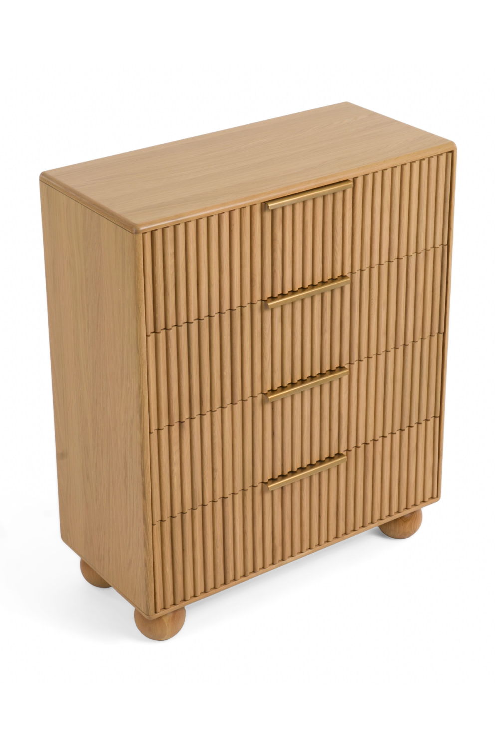 Fluted Oak 4-Drawer Chest | OROA Modern Winters | Oroa.com