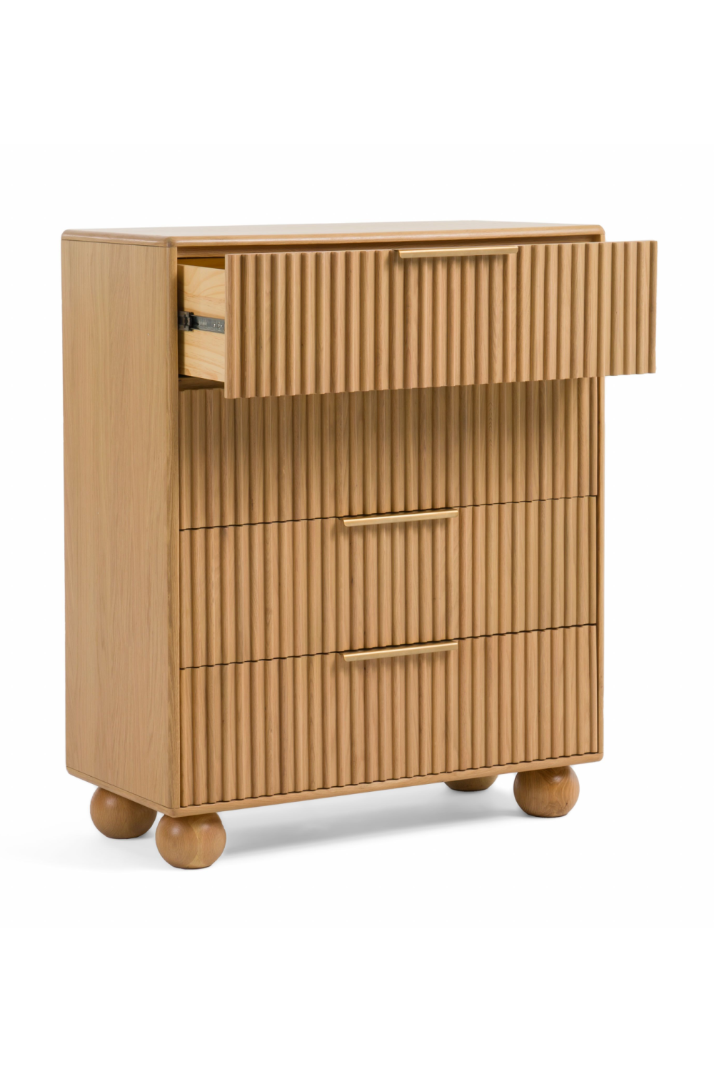 Fluted Oak 4-Drawer Chest | OROA Modern Winters | Oroa.com