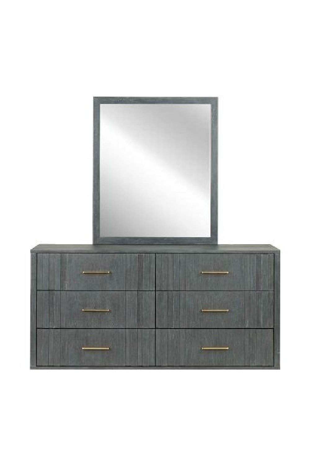 Dark Gray Acacia 6-Drawer Dresser | Oroa.com