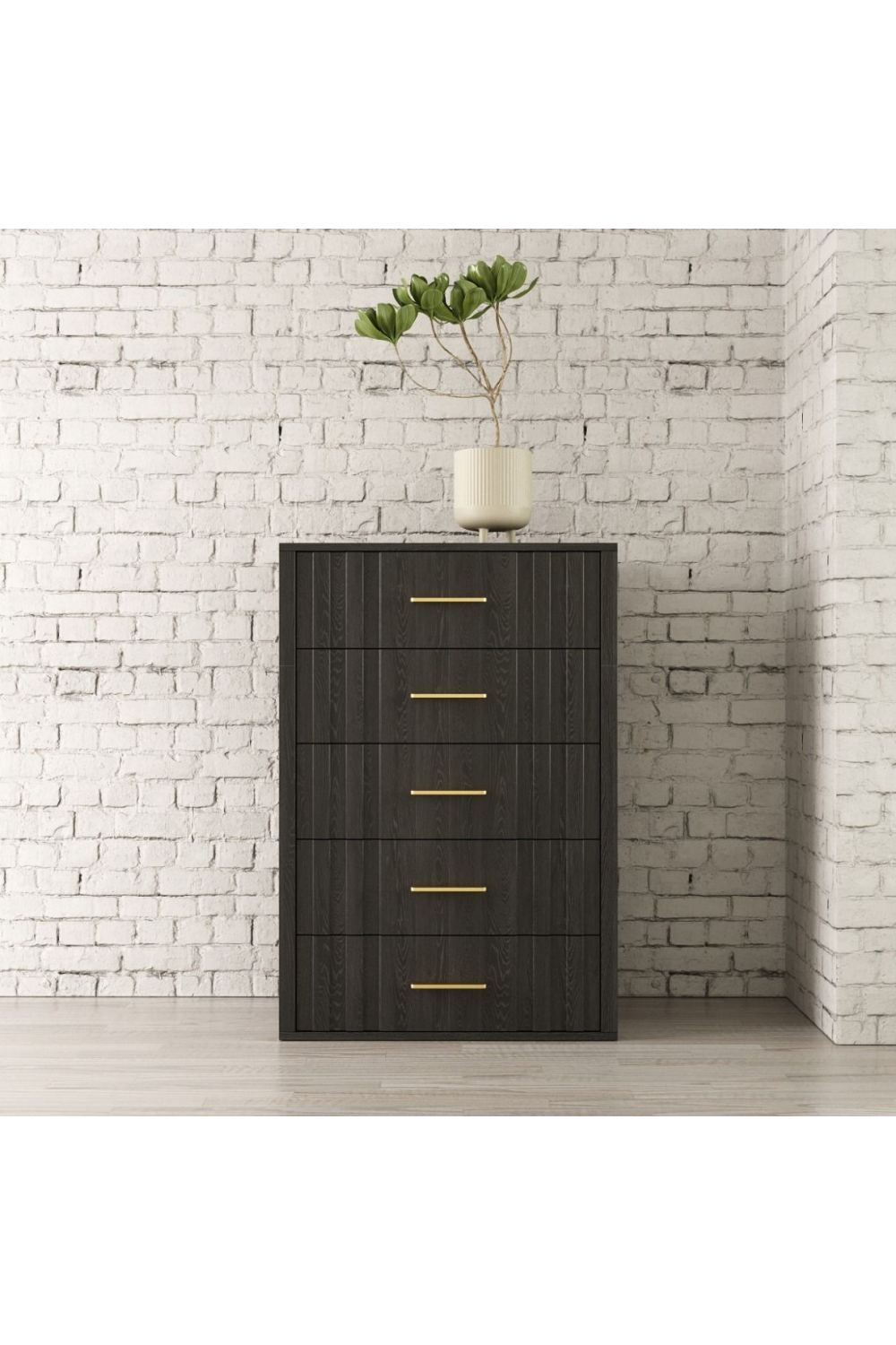 Gray Acacia 5-Drawer Chest | Oroa.com