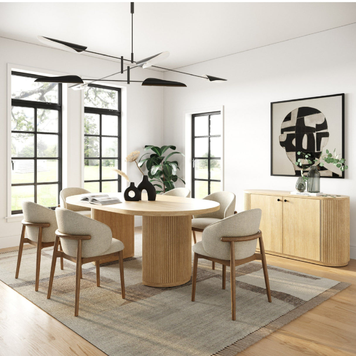 Natural Acacia Oval Dining Table | Oroa.com