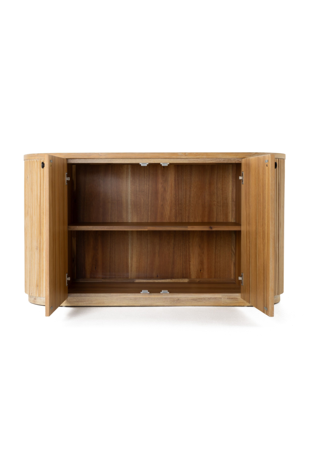 Ribbed Natural Acacia 2-Door Sideboard | OROA Modern | Oroa.com