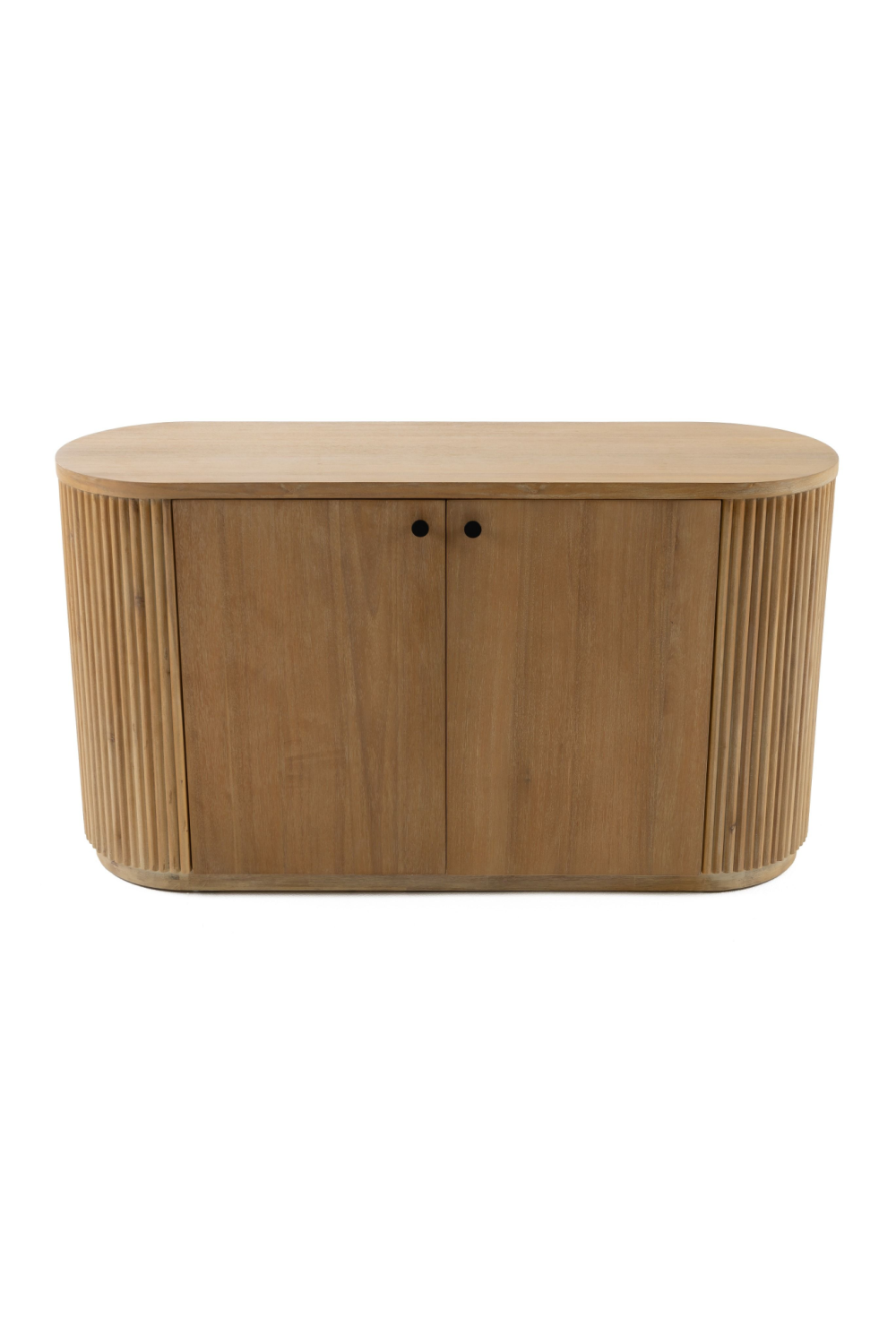 Ribbed Natural Acacia 2-Door Sideboard | OROA Modern | Oroa.com