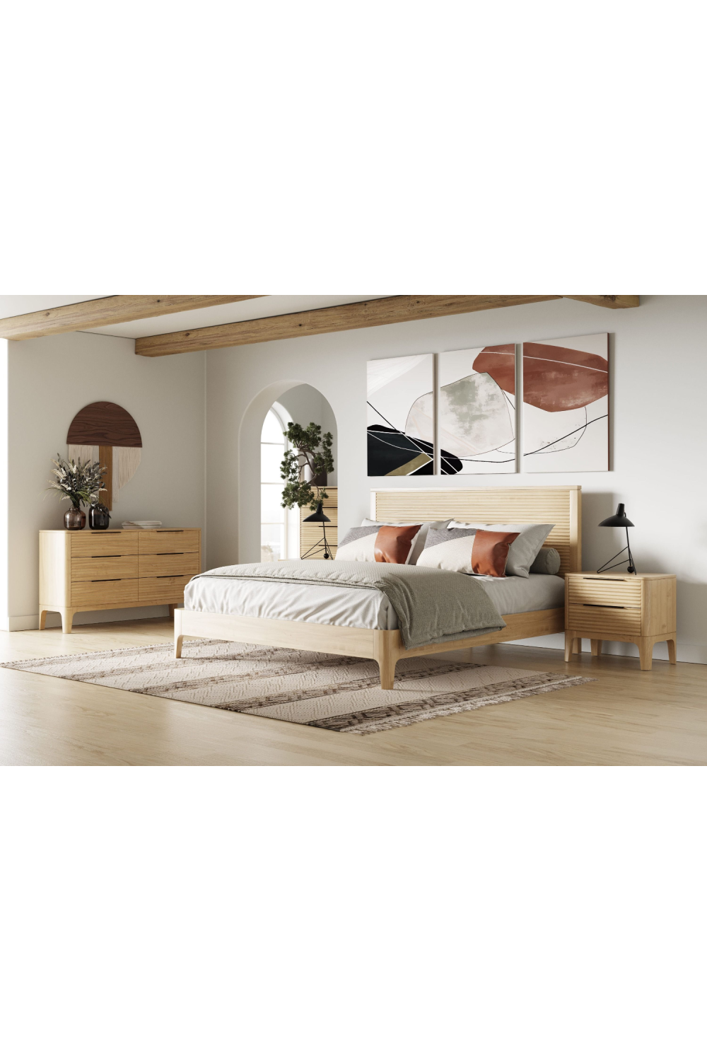 Natural Oak Bed | Oroa.com