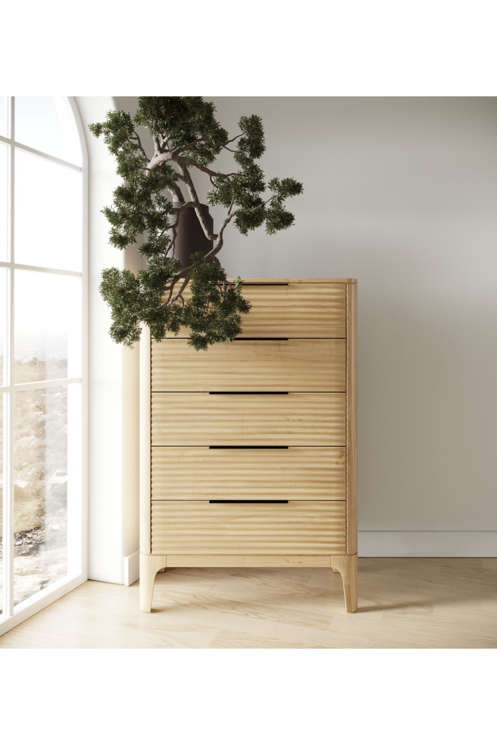 5-Drawer Solid Oak Chest | Oroa.com