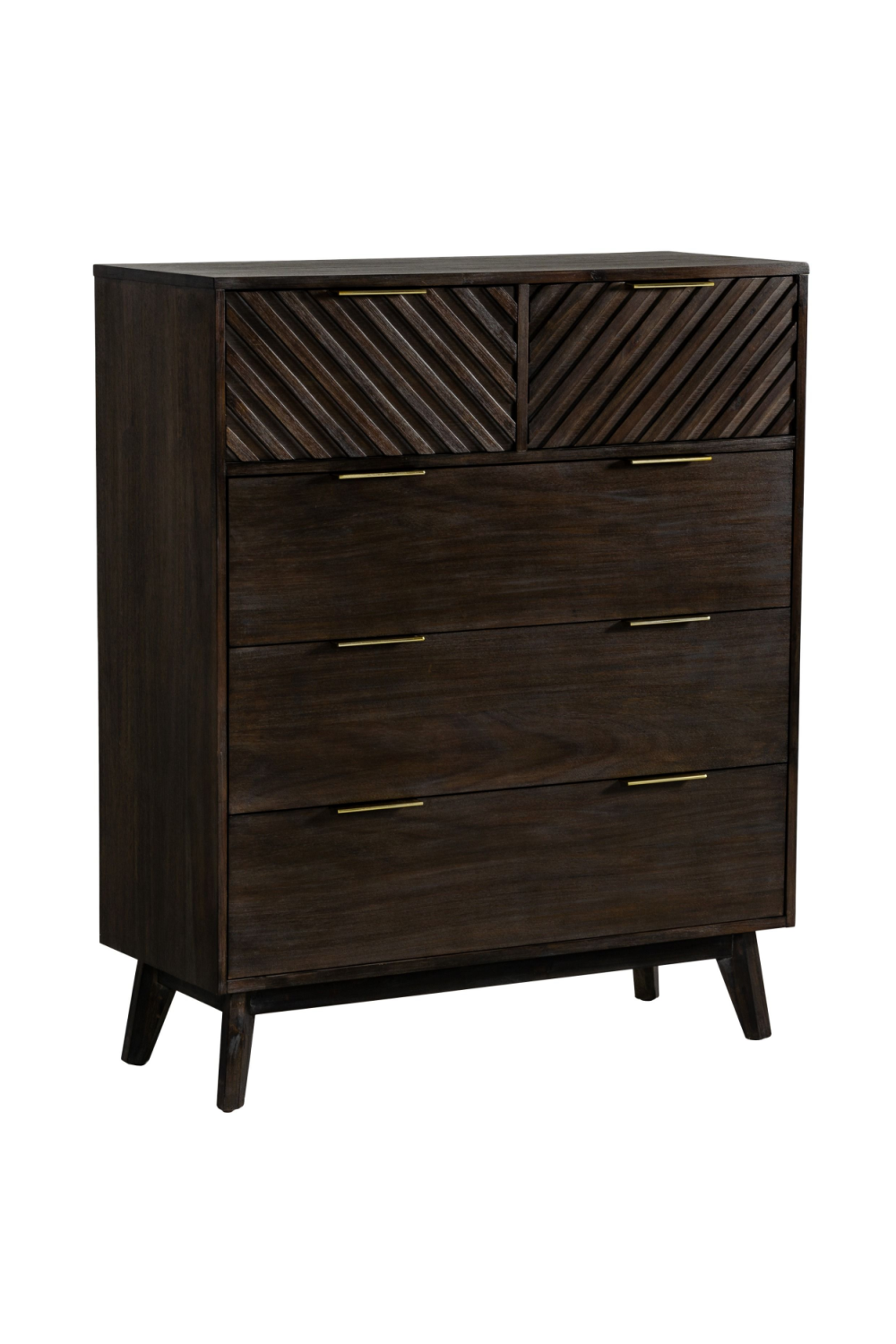 Acacia Chevron 5-Drawer Chest | Oroa.com