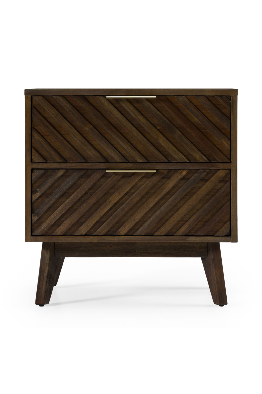 Acacia Chevron 2-Drawer Nightstand | Oroa.com