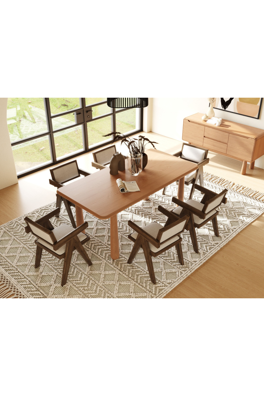 Natural Acacia Dining Table | OROA Modern Rhea | Oroa.com