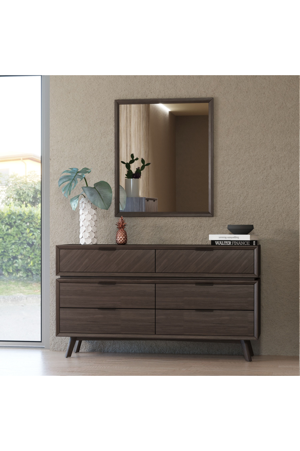 Acacia Wood 6-Drawer Dresser | OROA Modern Roger | Oroa.com