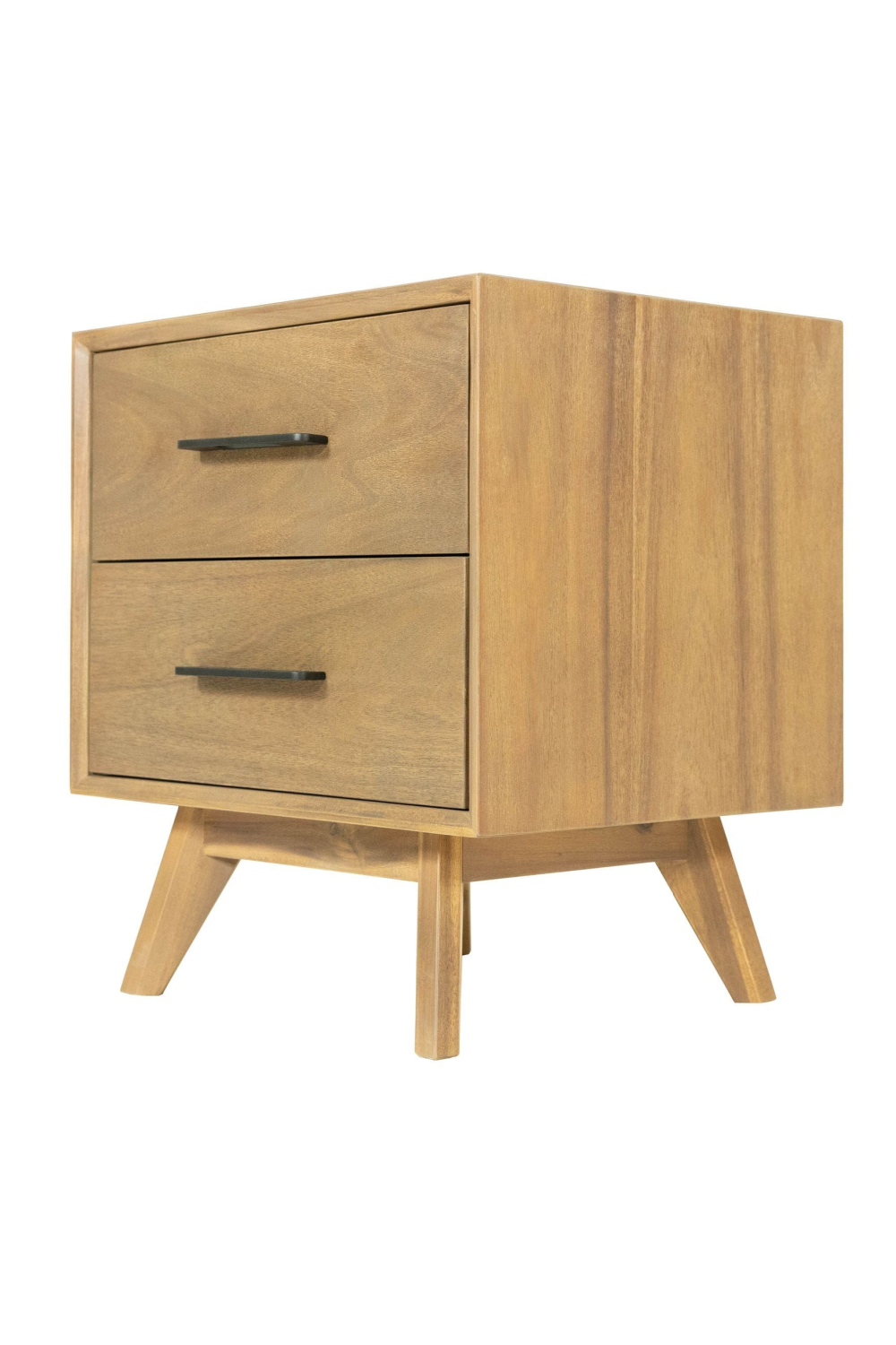 2-Drawer Acacia Wood Nightstand | OROA Modern Claire | Oroa.com