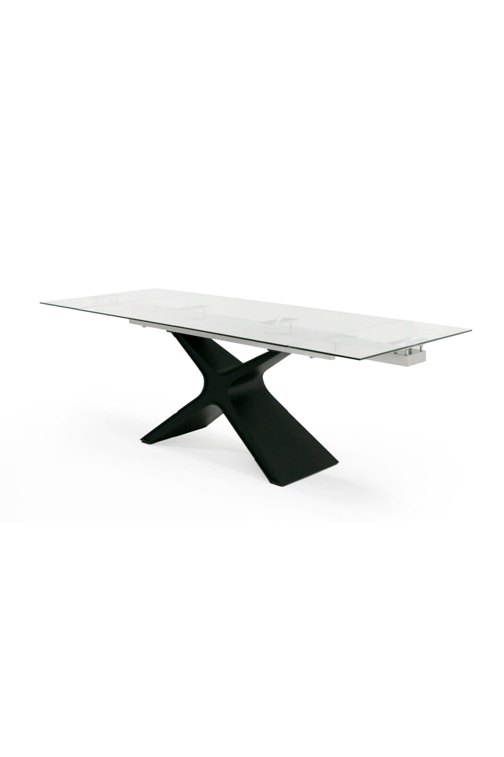 Black Glass Extendable Dining Table | Oroa.com