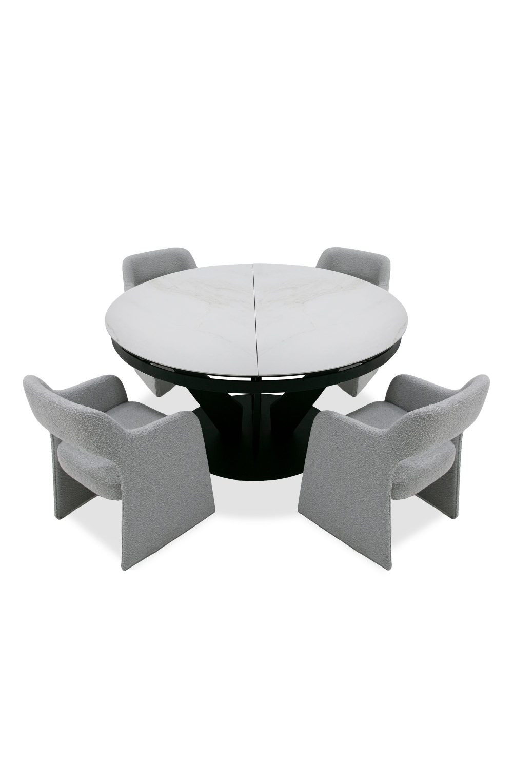 Black Ceramic Extendable Dining Table | Oroa.com