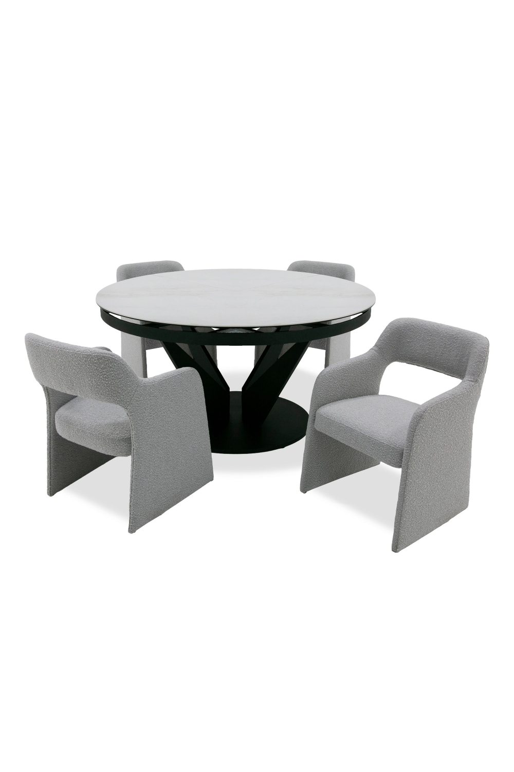 Black Ceramic Extendable Dining Table | Oroa.com