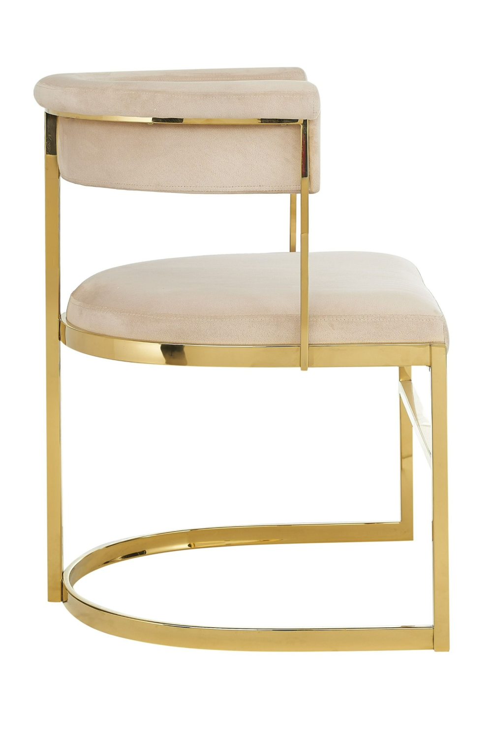 Beige Velvet Gold Dining Frame | OROA Modern Munith | Oroa.com