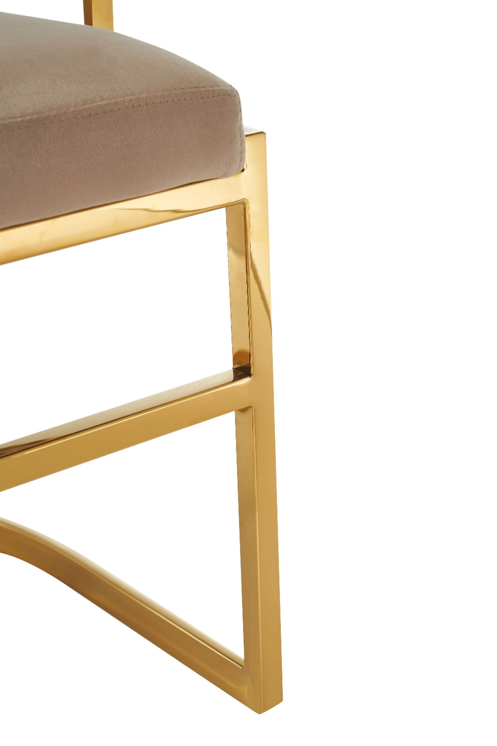 Beige Velvet Gold Dining Frame | OROA Modern Munith | Oroa.com