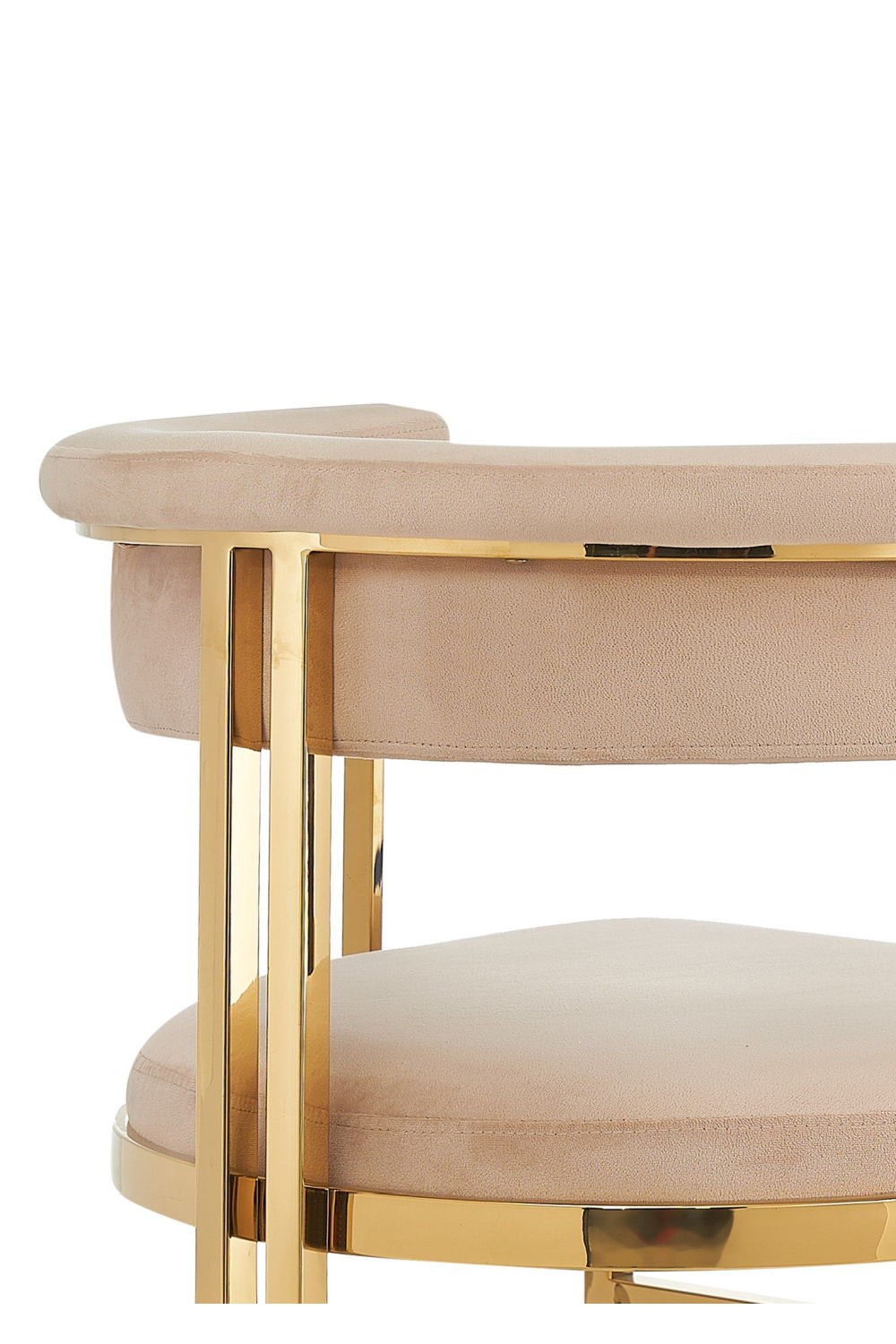 Beige Velvet Gold Dining Frame | OROA Modern Munith | Oroa.com