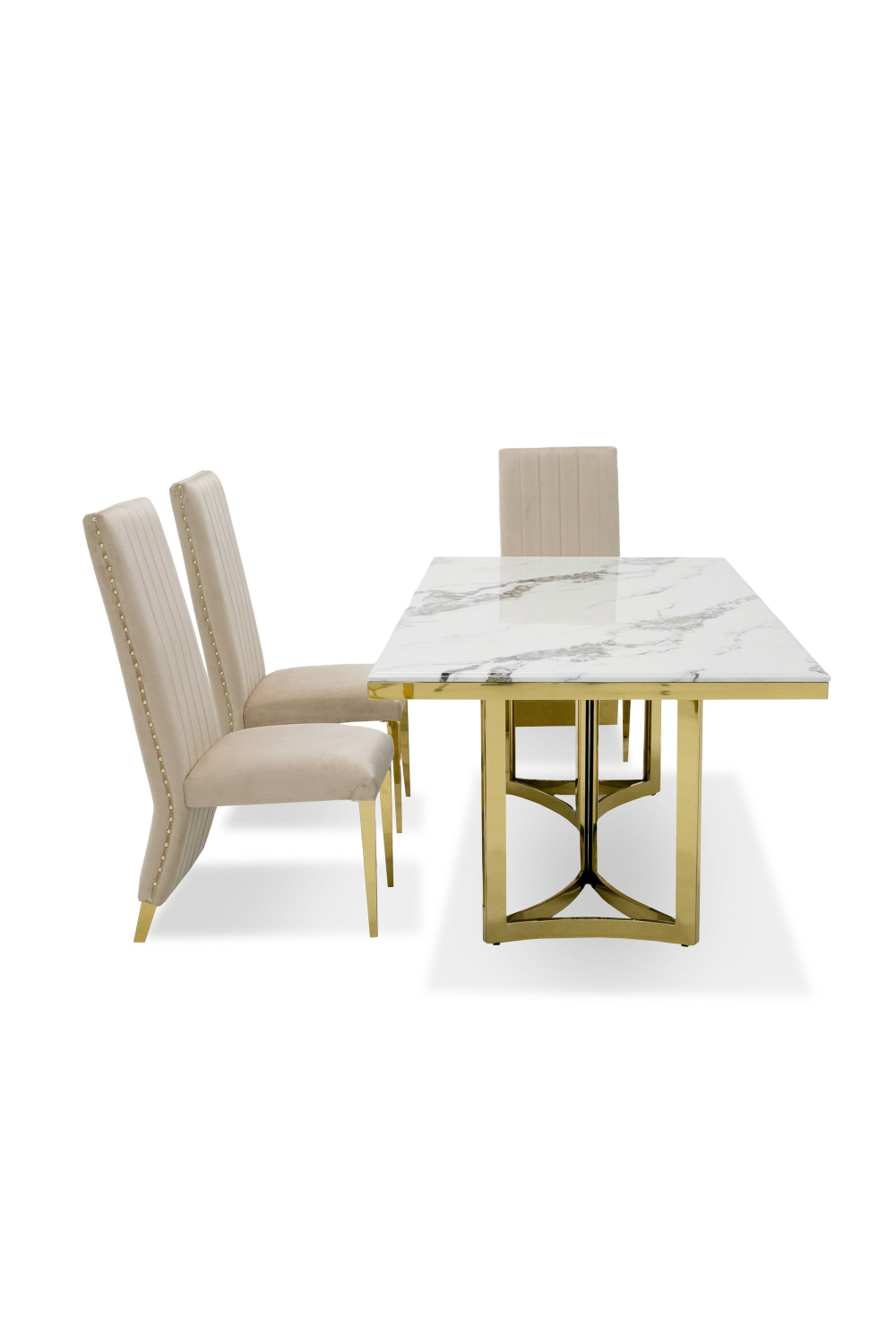 White Marble Top Dining Table | OROA Modern Loomis | Oroa.com
