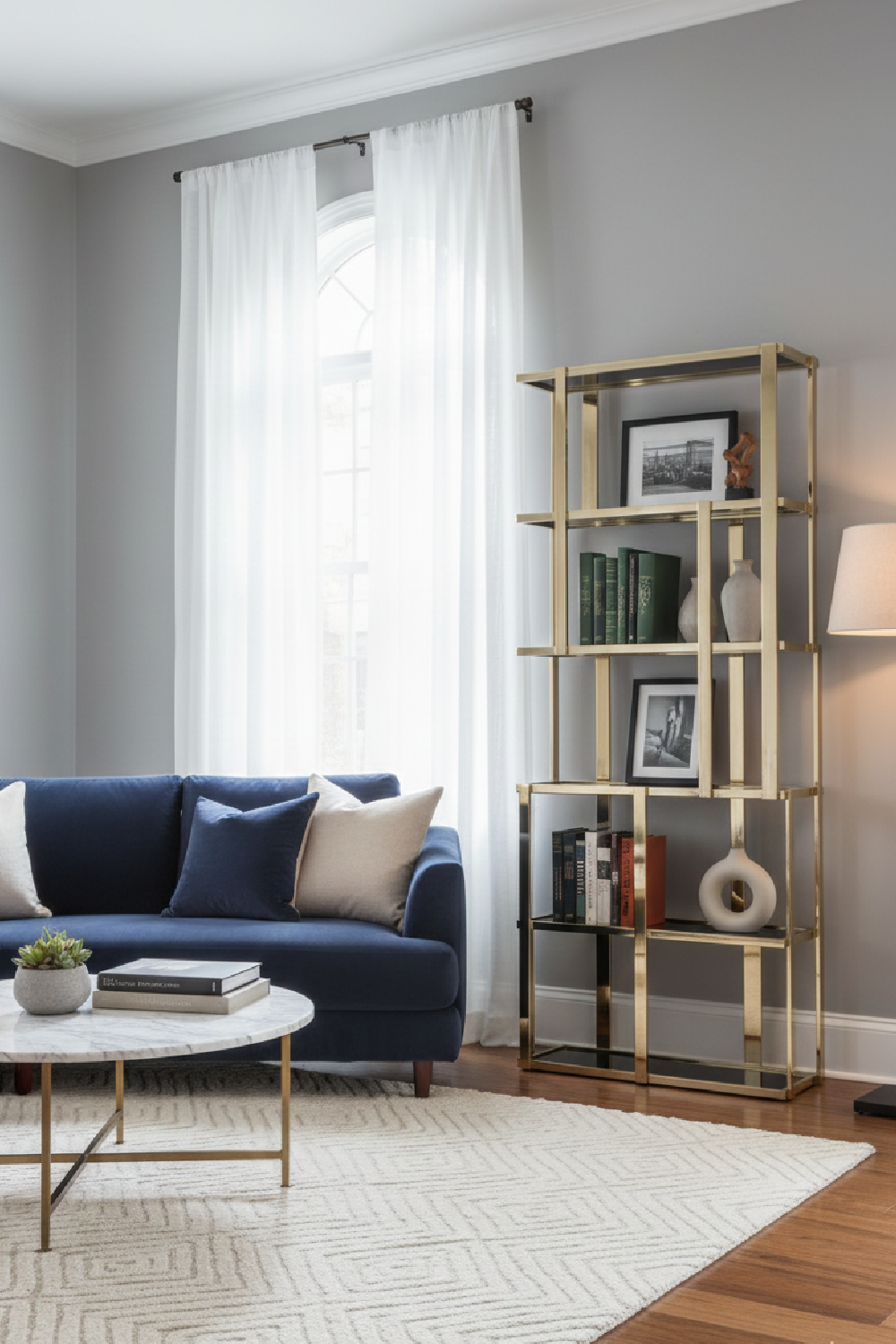 Gold Framed Bookcase | OROA Modern Tipton | Oroa.com