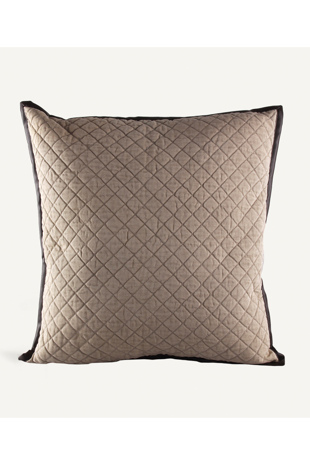Taupe Cotton Hemmed Cushion | Vical Home Oliver | Oroa.com