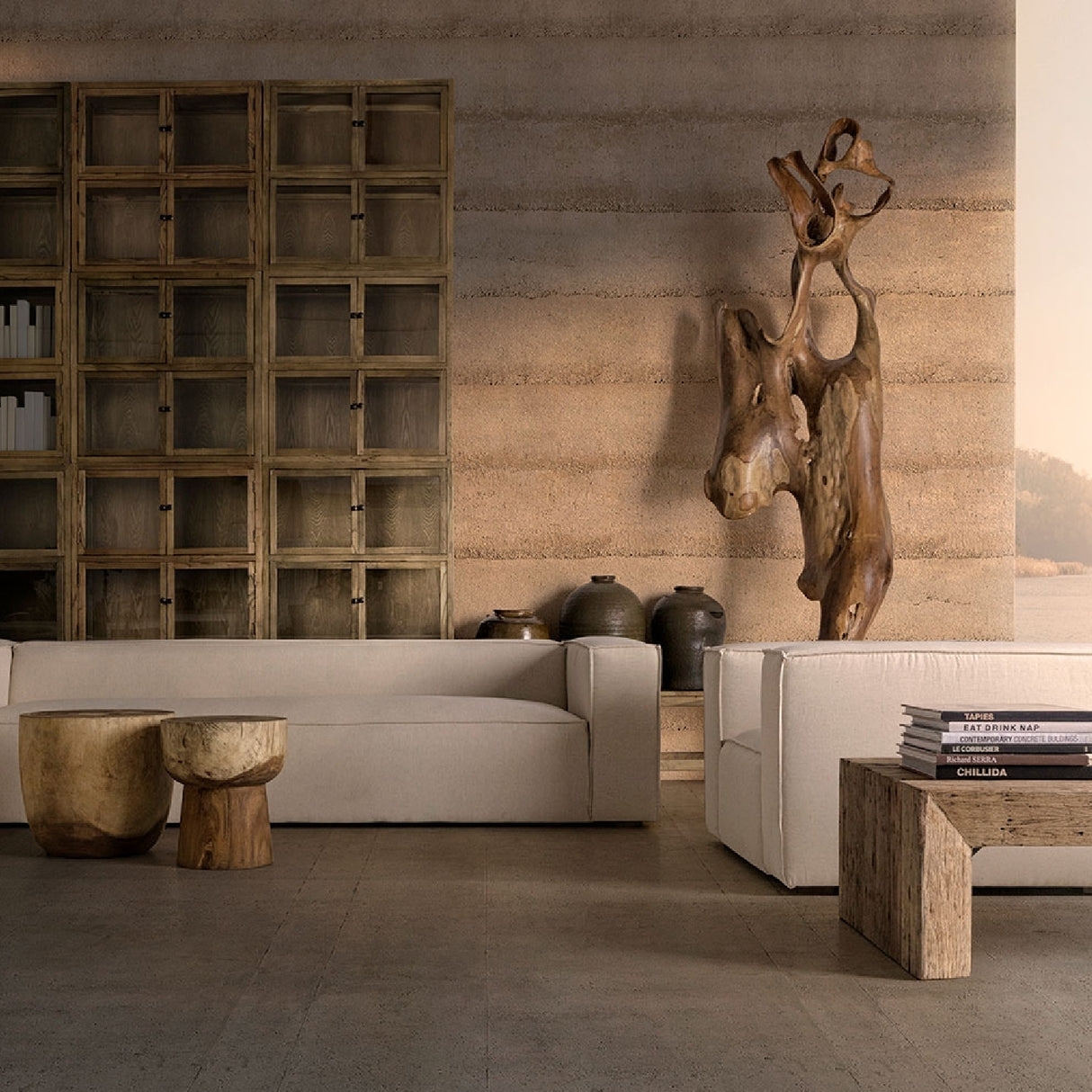 Rustic Tropical Wood Side Table | Oroa.com