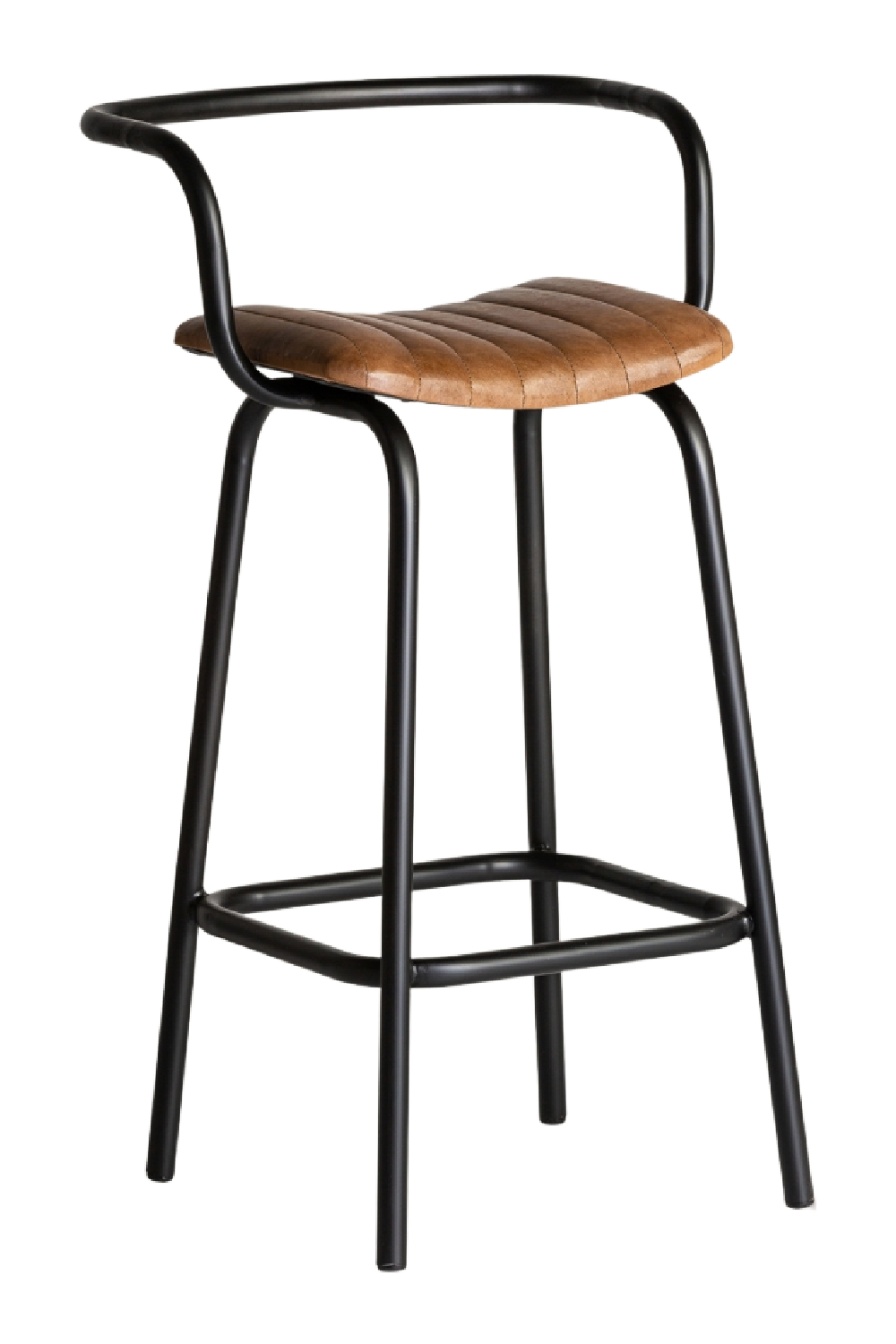 Brown Leather Seat Barstool | Vical Home Chadron | Oroa.com